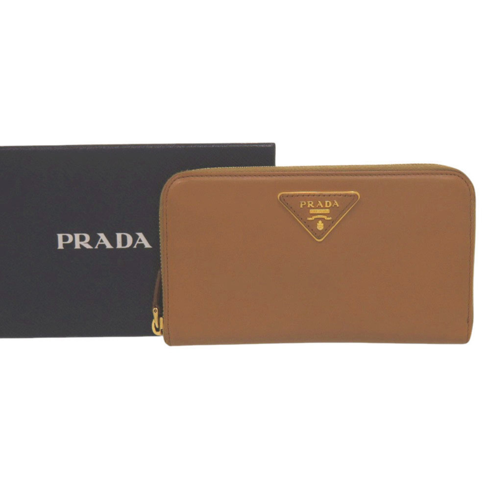 Leather Long Wallet (Bi-Fold) (Pre-Owned) - Prada - Modalova