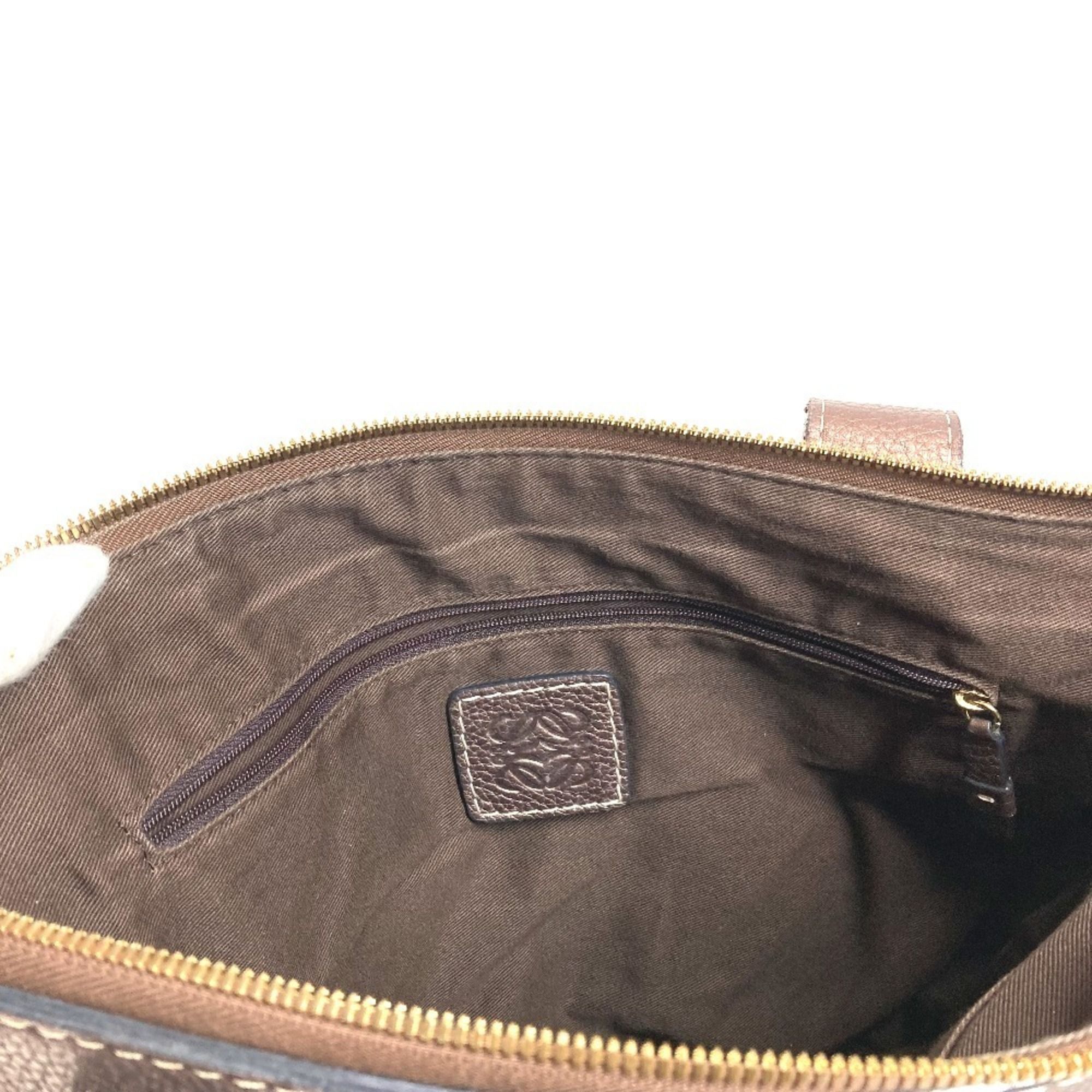 Leather Canvas Shoulder Bag Tote Bag (Pre-Owned) - Loewe - Modalova