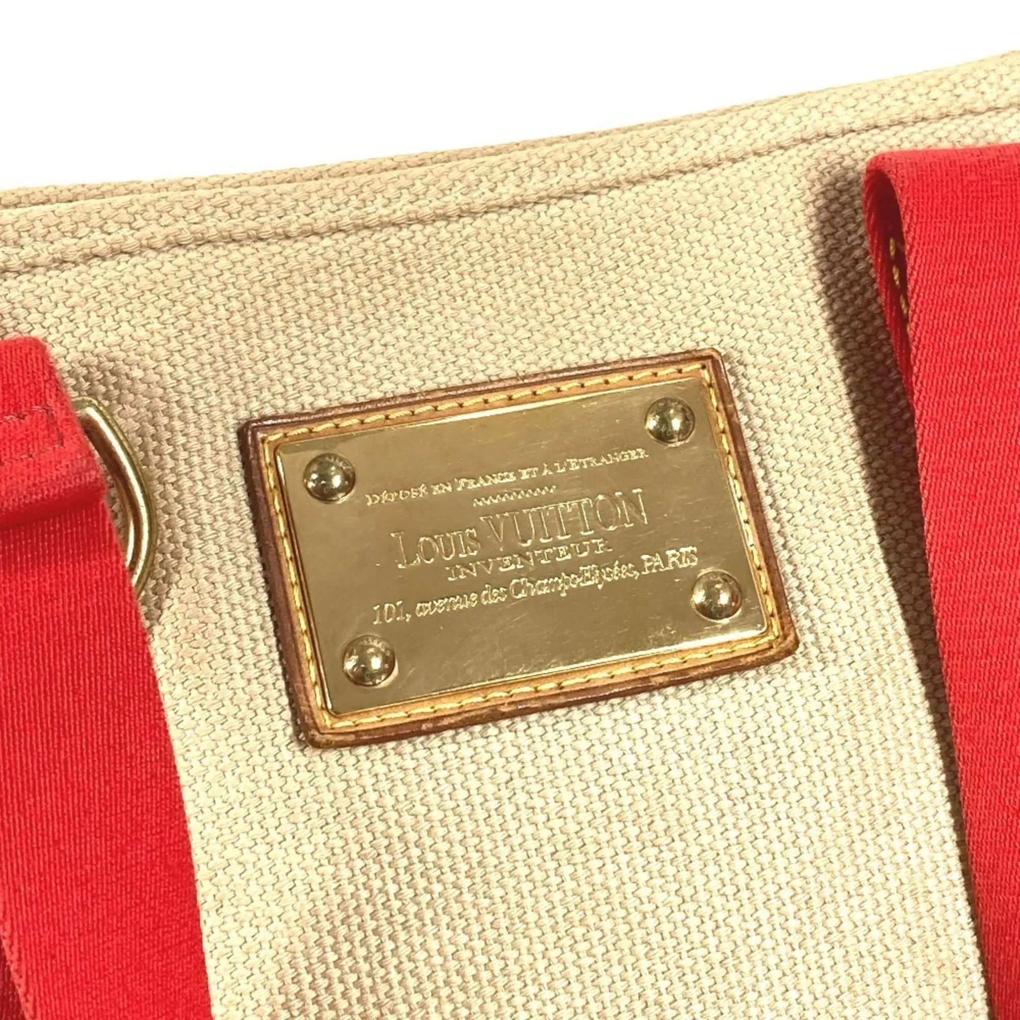 Canvas Leather Shoulder Bag Tote Bag (Pre-Owned) - Louis Vuitton - Modalova