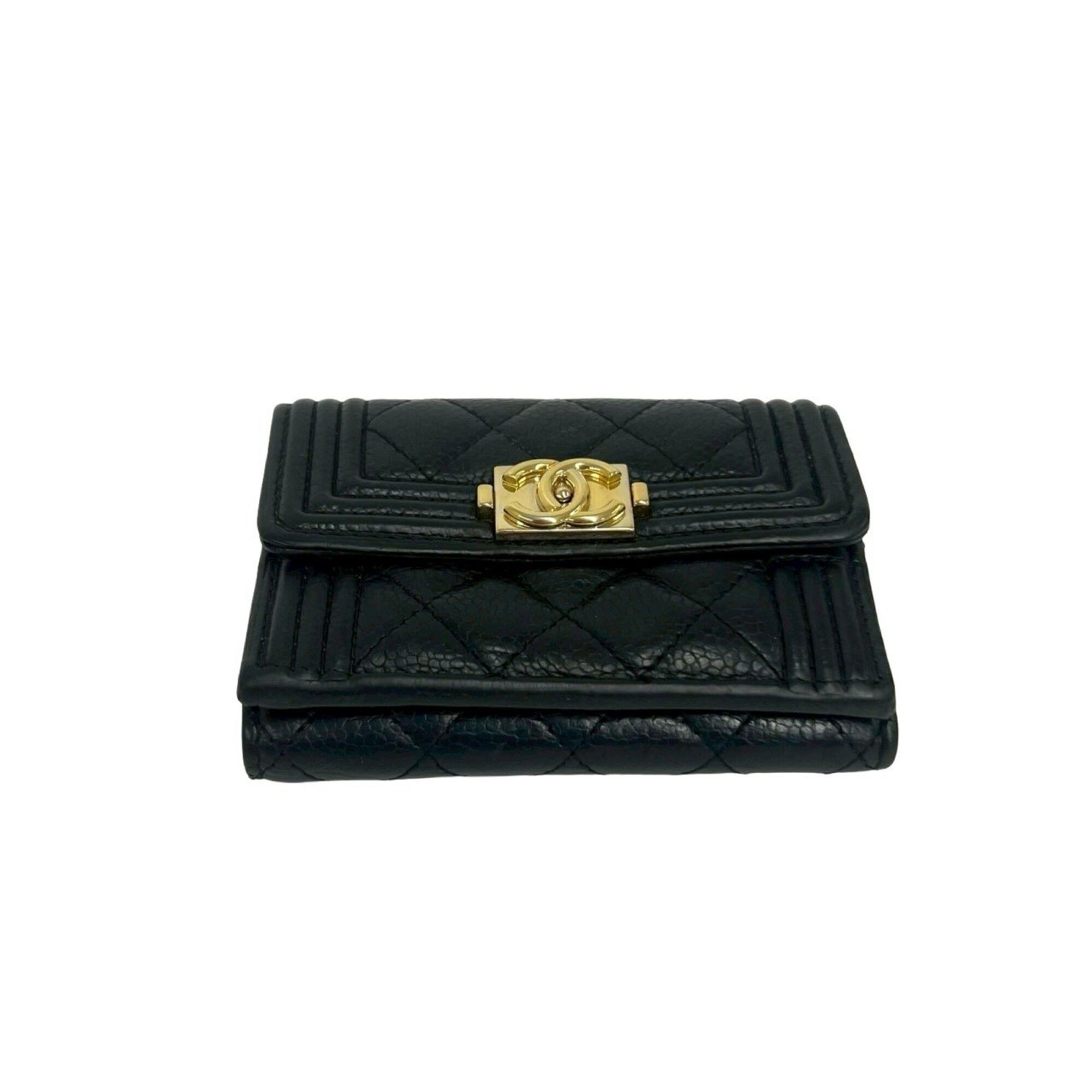 Grained Calfskin Wallet (Tri-Fold) (Pre-Owned) - Chanel - Modalova