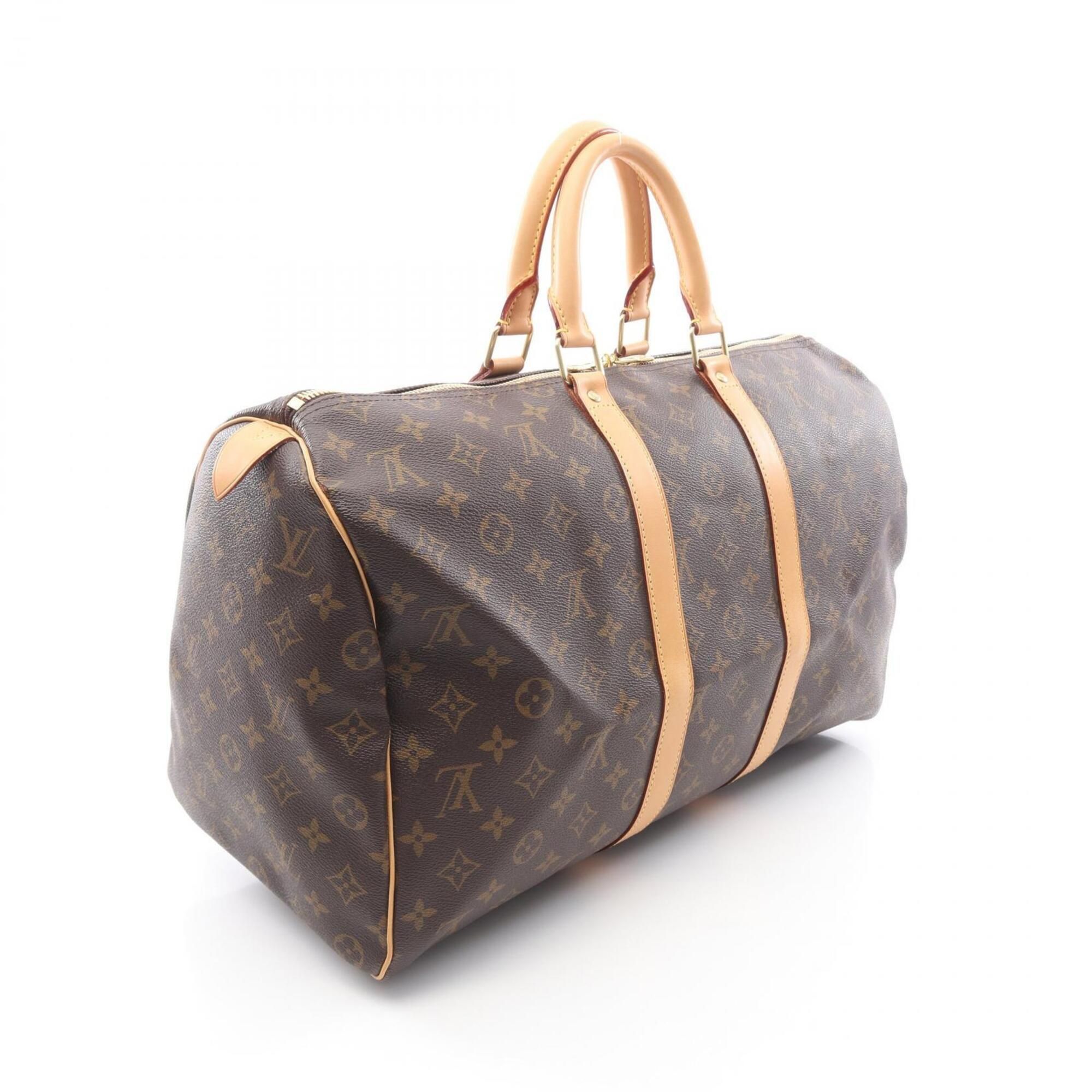 Monogram Pvc Coated Canvas Leather Boston Bag Handbag (Pre-Owned) - Louis Vuitton - Modalova