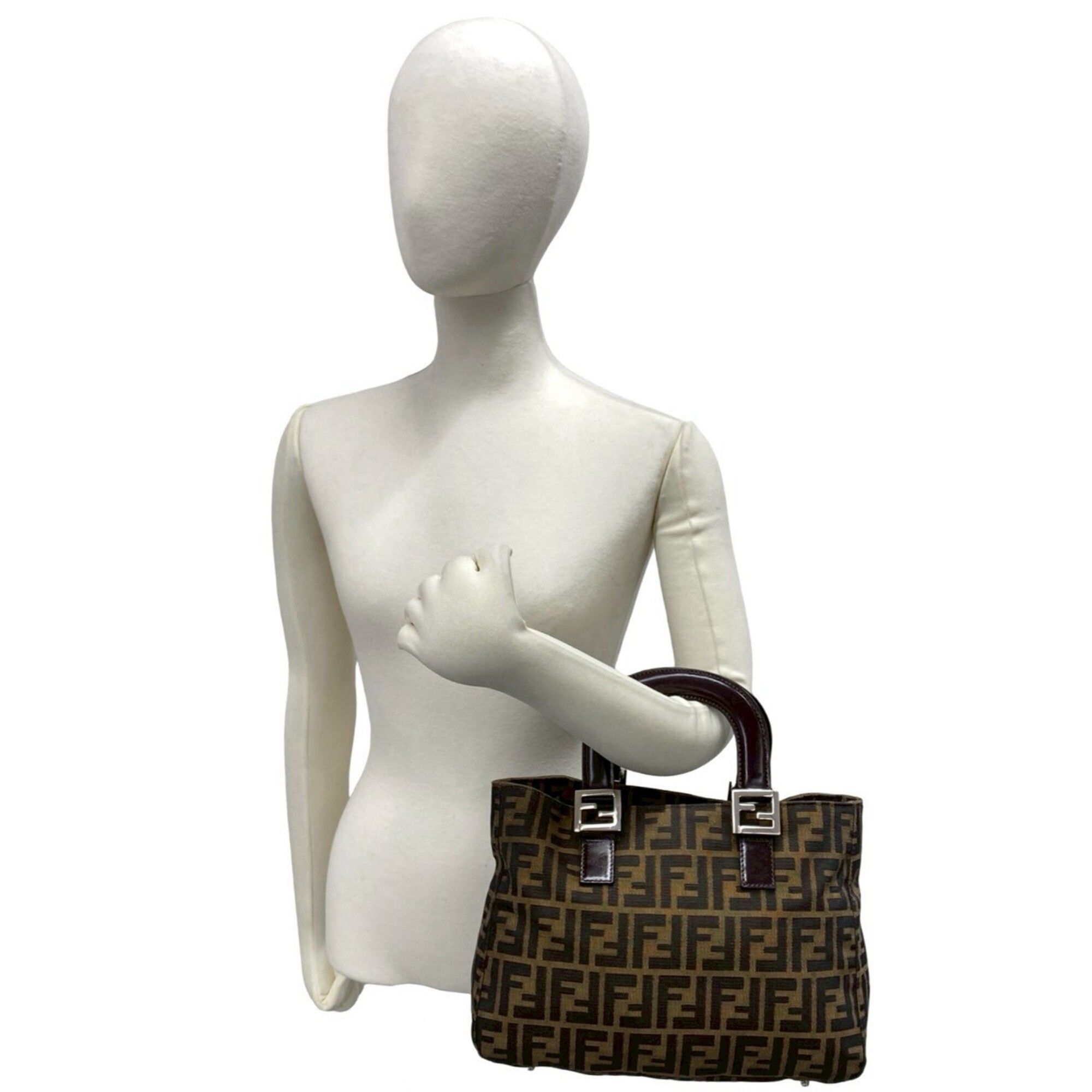 Canvas Leather Handbag Tote Bag (Pre-Owned) - Fendi - Modalova