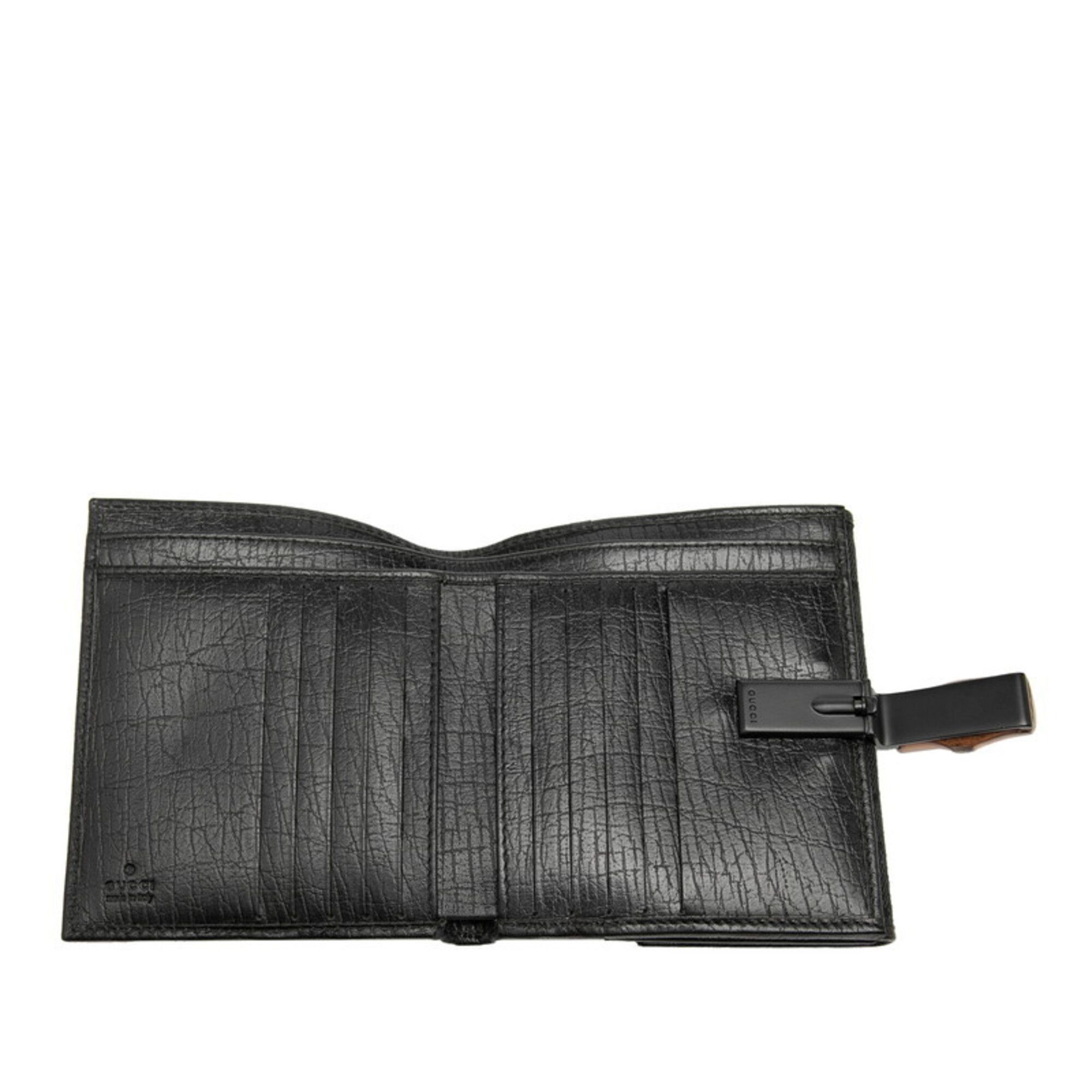 Bamboo Gg Canvas Leather Wallet (Bi-Fold) (Pre-Owned) - Gucci - Modalova