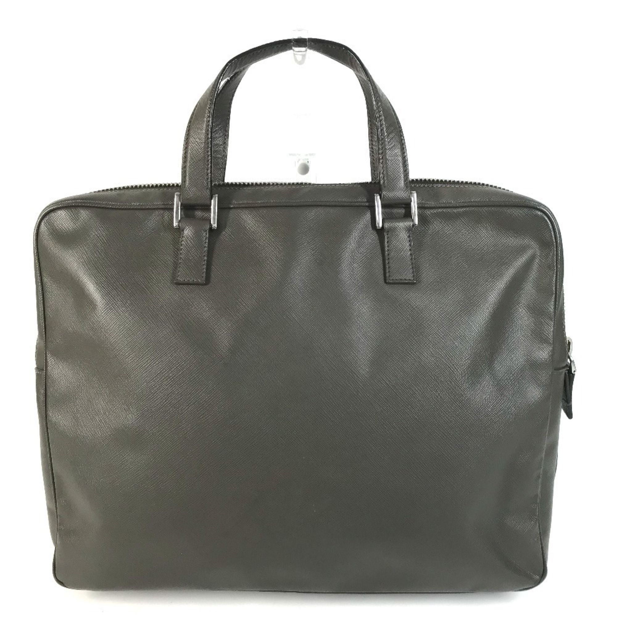 Leather Briefcase Handbag Tote Bag (Pre-Owned) - Prada - Modalova