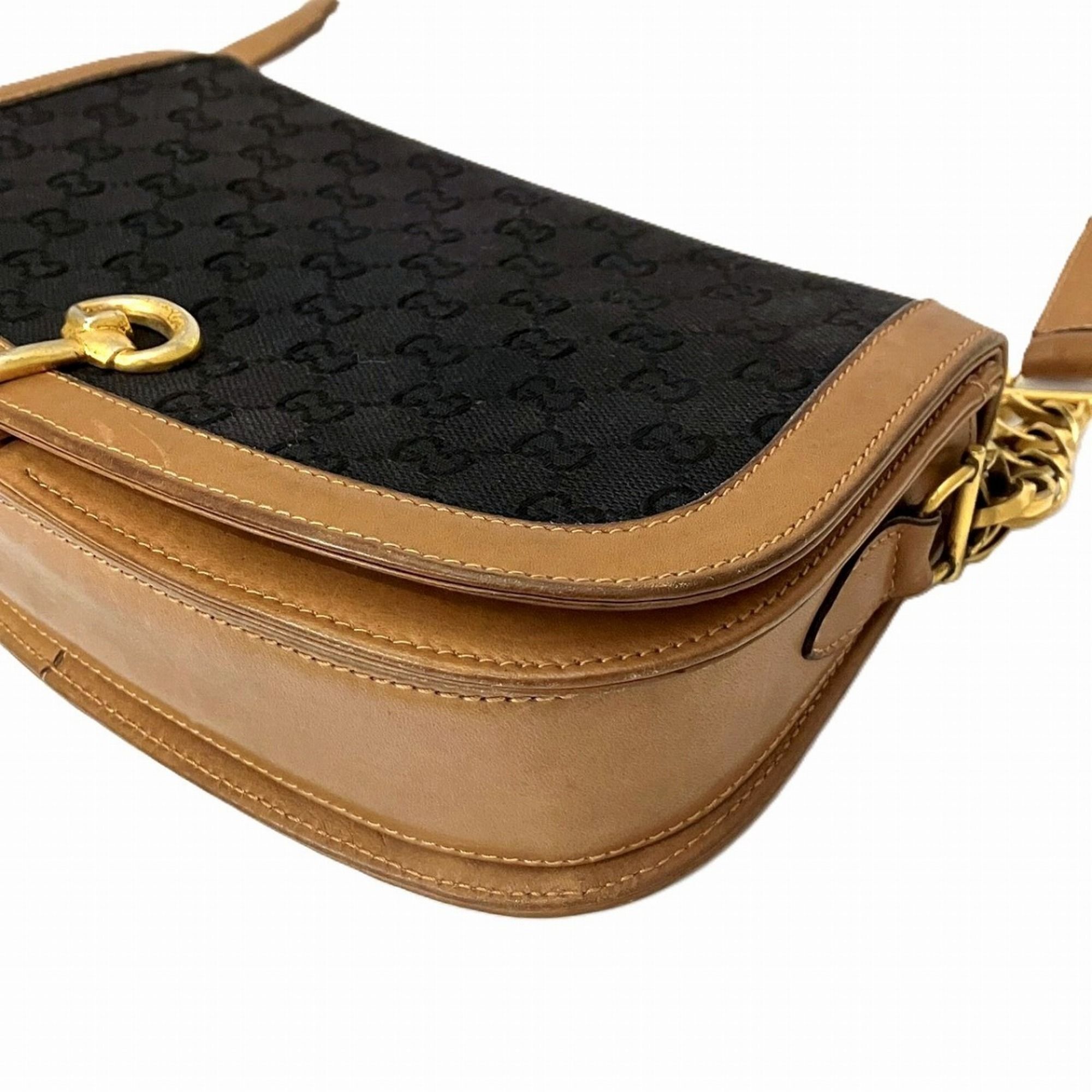 Horsebit Canvas Leather Shoulder Bag (Pre-Owned) - Gucci - Modalova