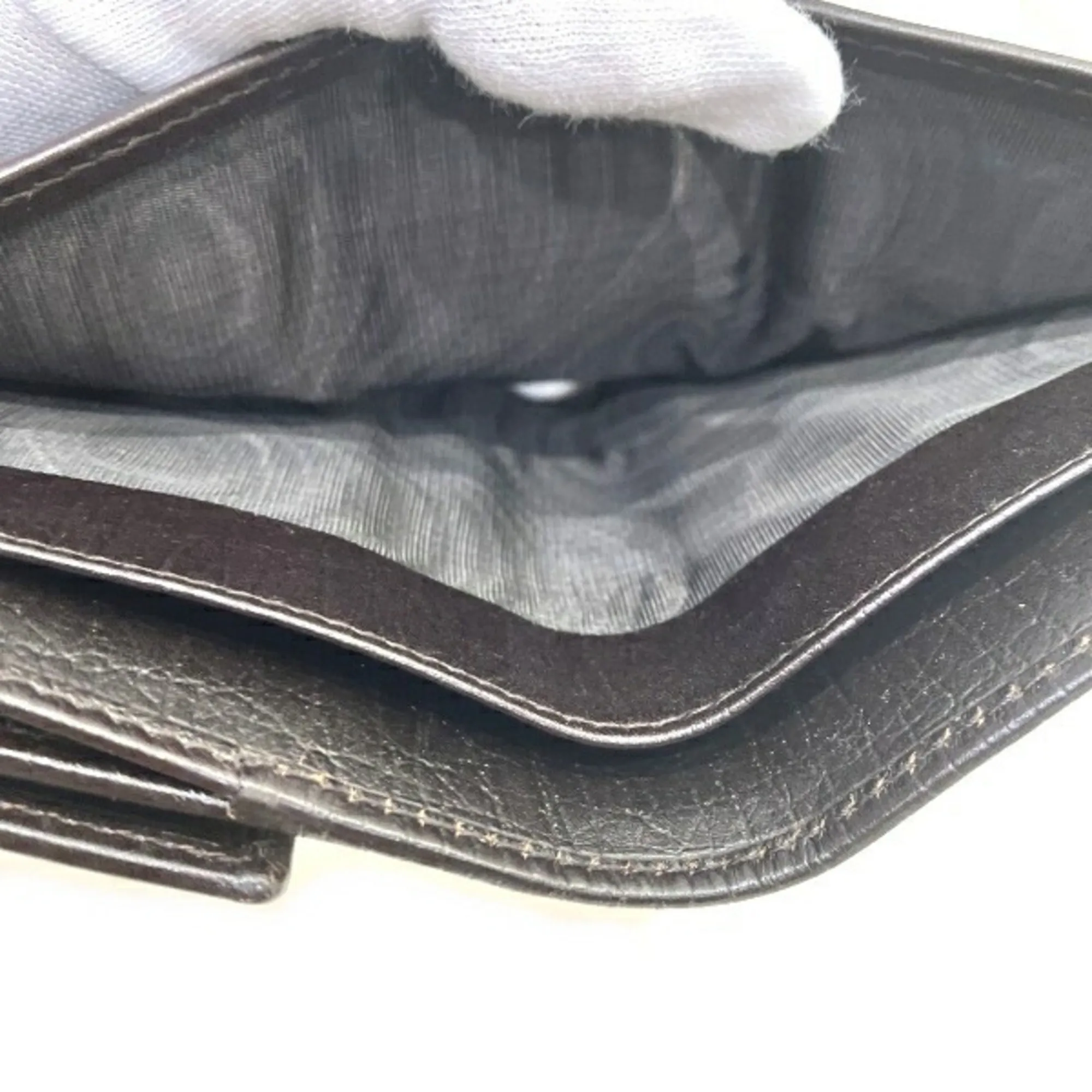 Leather Canvas Wallet (Tri-Fold) (Pre-Owned) - Gucci - Modalova
