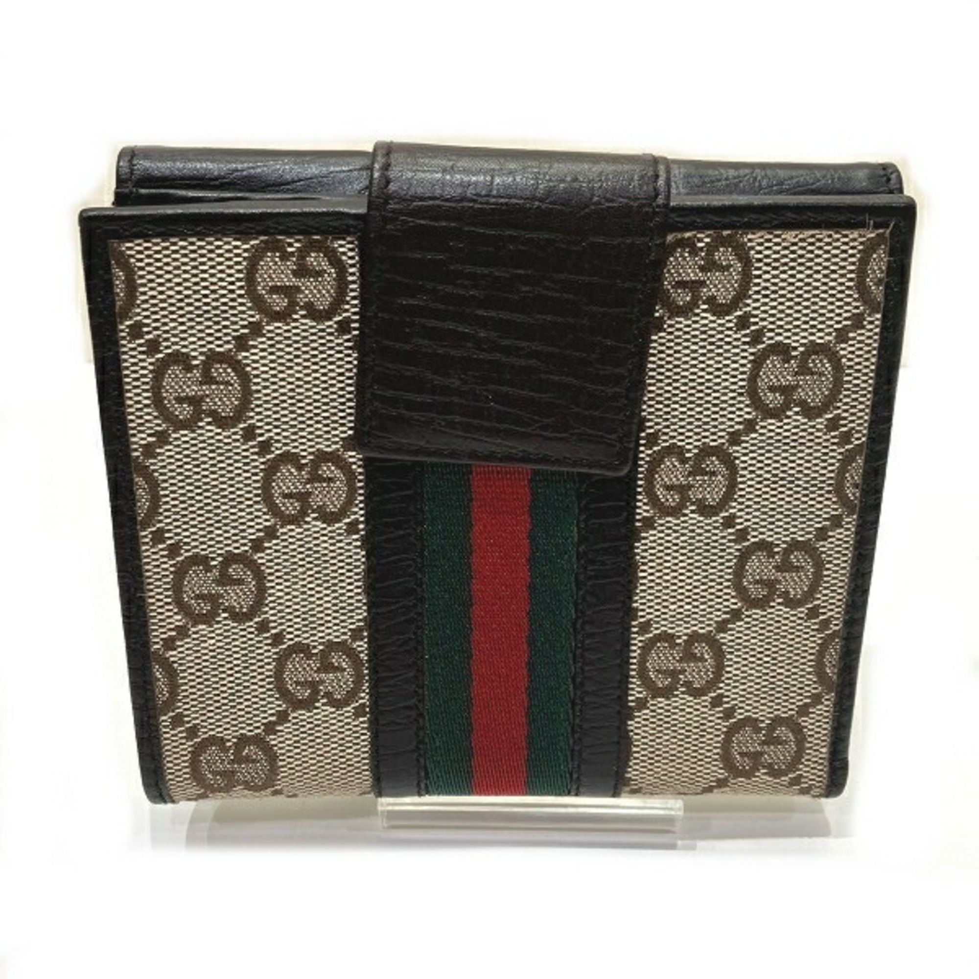 Leather Canvas Wallet (Tri-Fold) (Pre-Owned) - Gucci - Modalova
