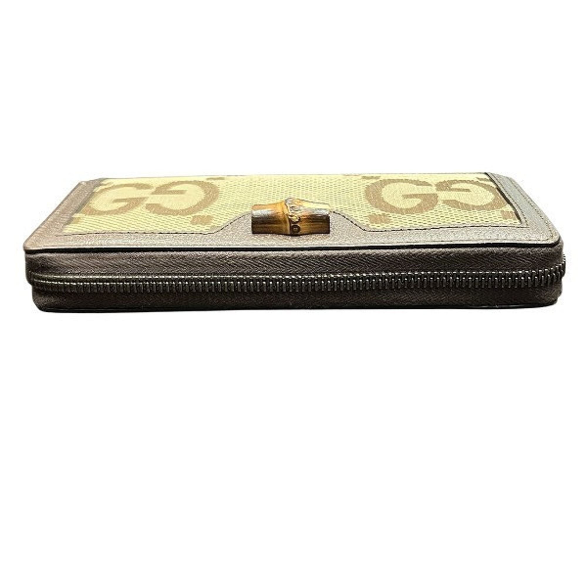 Bamboo Gg Canvas Long Wallet (Bi-Fold) (Pre-Owned) - Gucci - Modalova