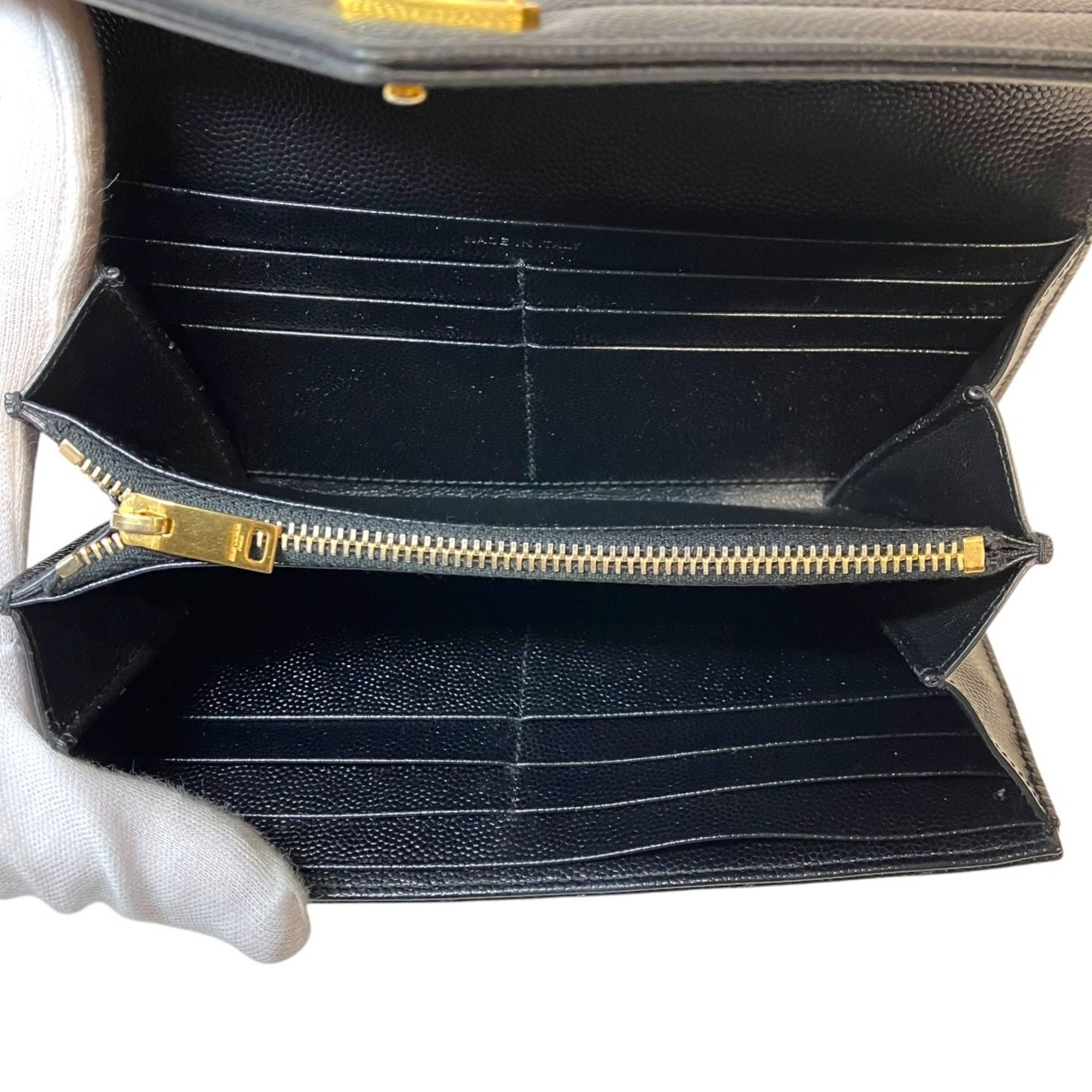 Leather Long Wallet (Bi-Fold) (Pre-Owned) - Saint Laurent - Modalova