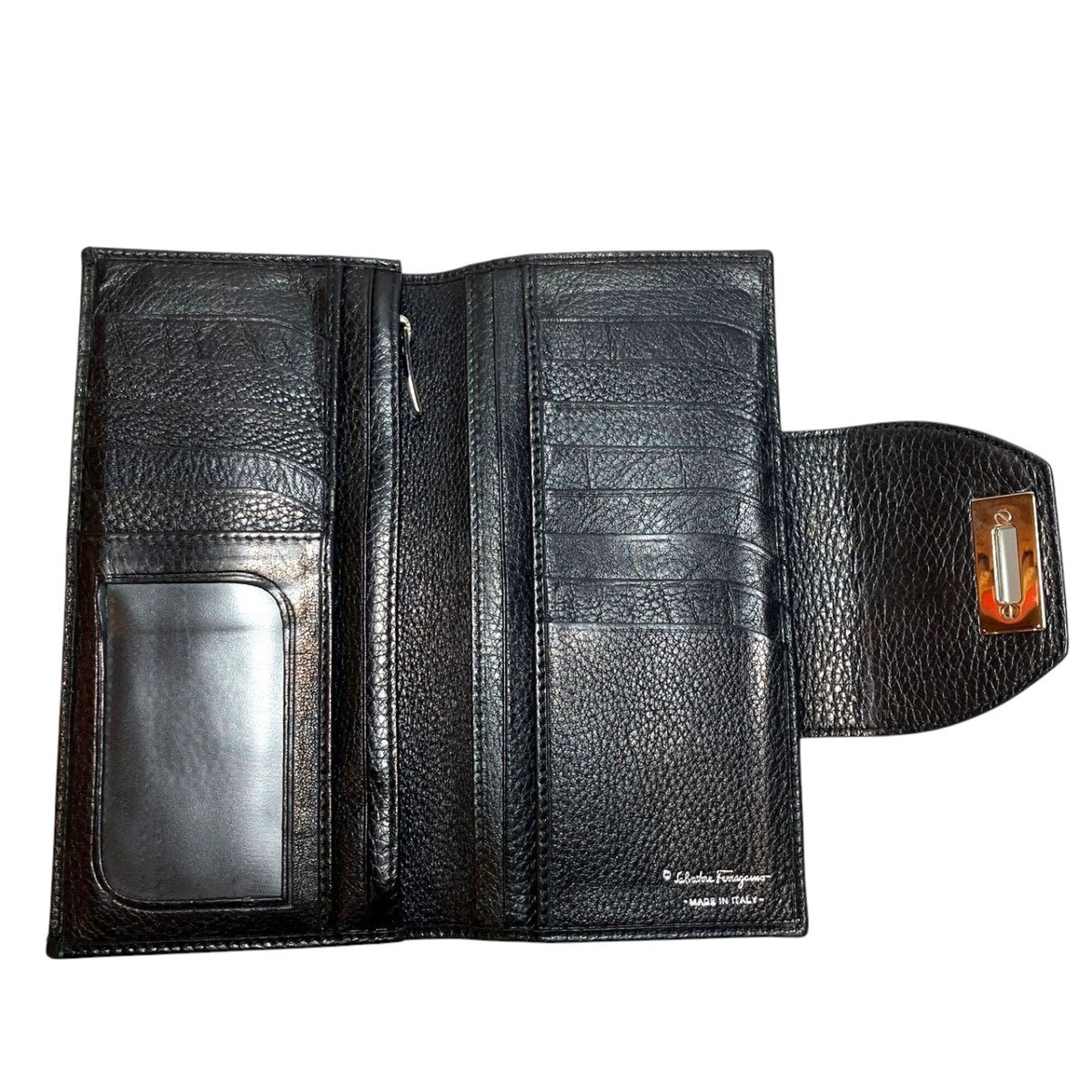 Leather Long Wallet (Bi-Fold) (Pre-Owned) - Salvatore Ferragamo - Modalova