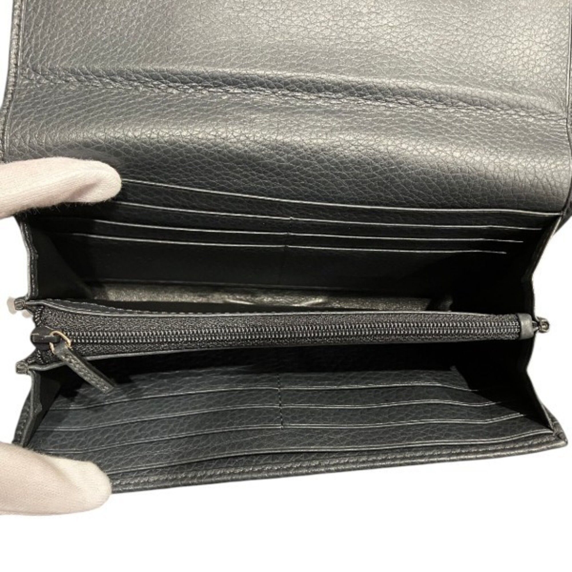 Leather Long Wallet (Bi-Fold) (Pre-Owned) - Gucci - Modalova