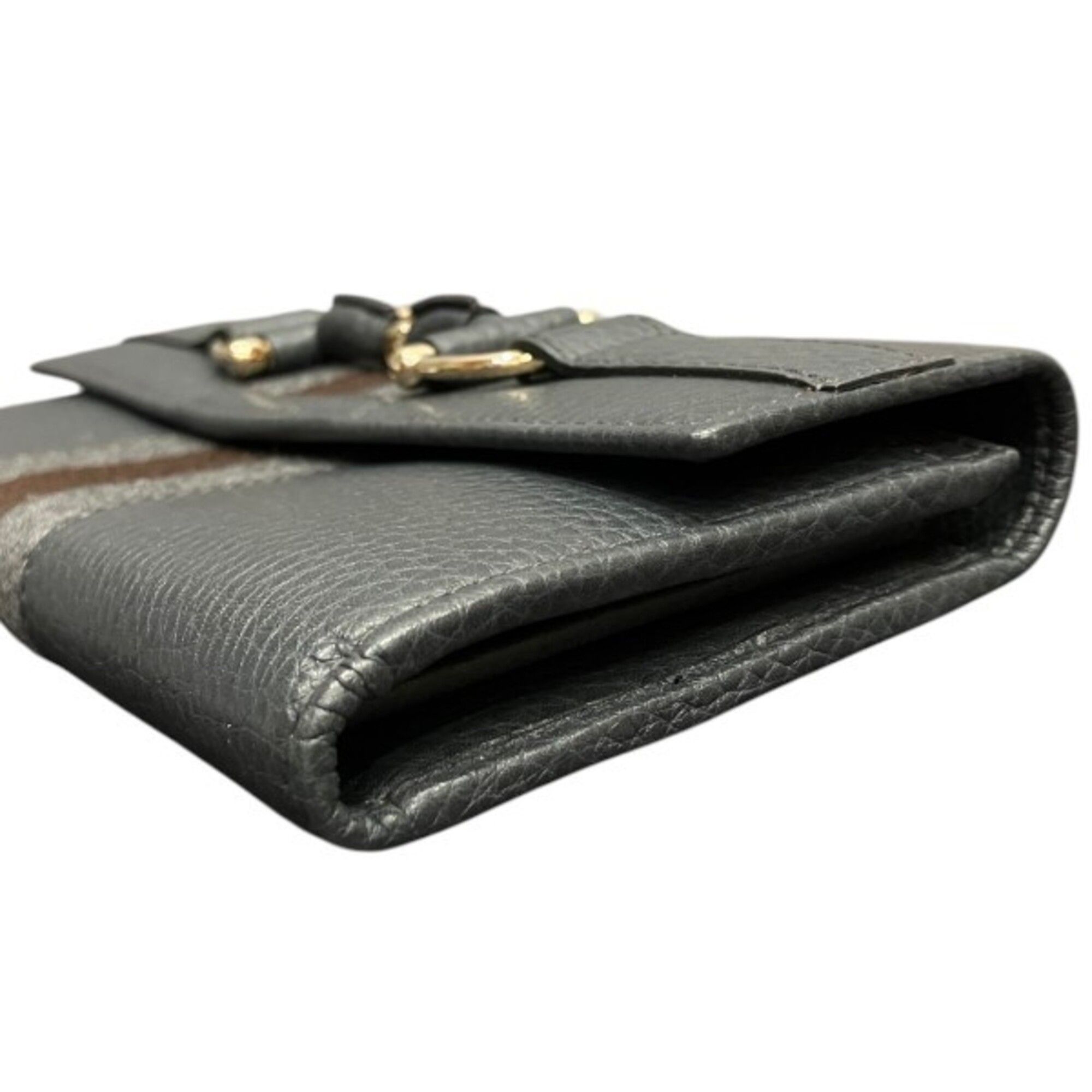 Leather Long Wallet (Bi-Fold) (Pre-Owned) - Gucci - Modalova