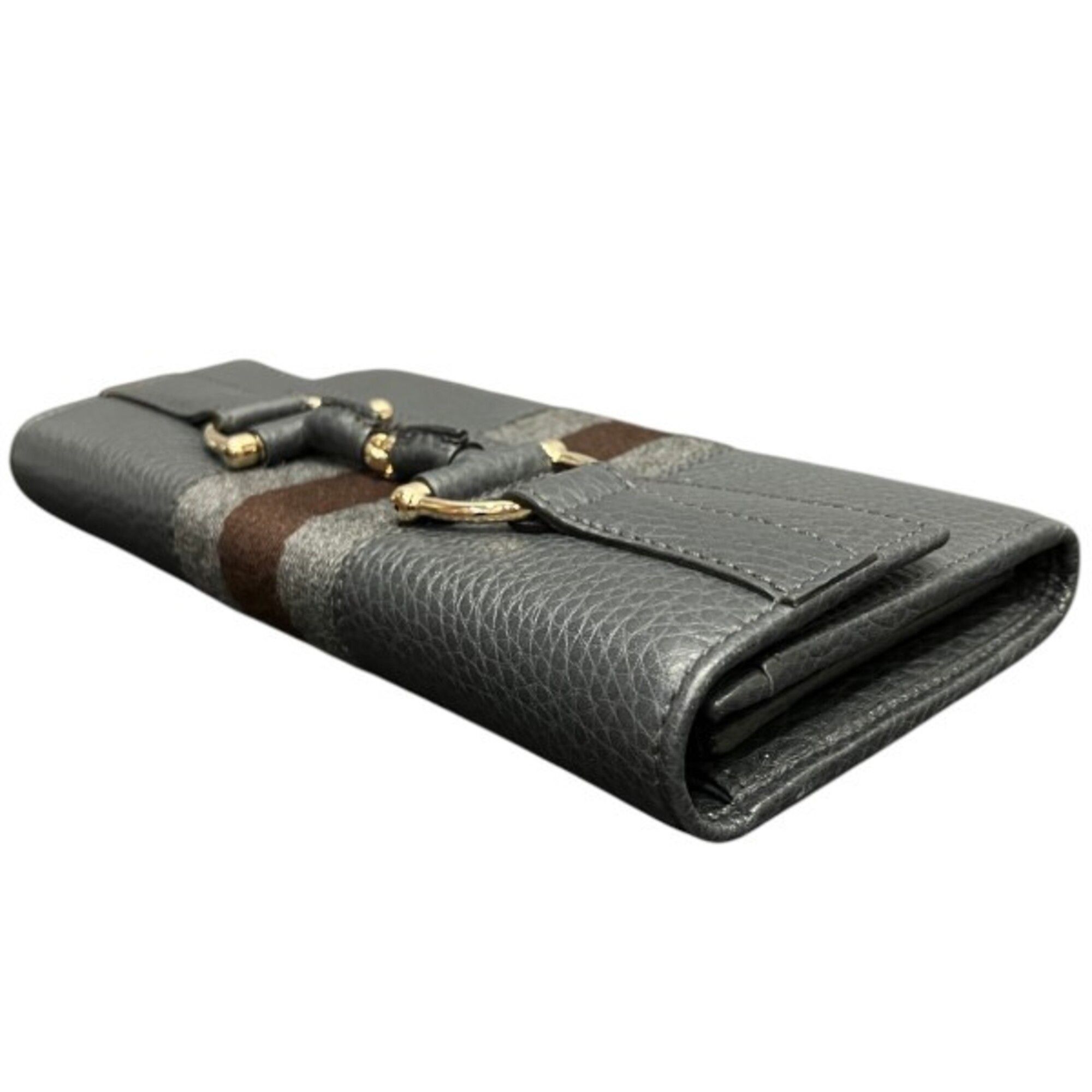 Leather Long Wallet (Bi-Fold) (Pre-Owned) - Gucci - Modalova