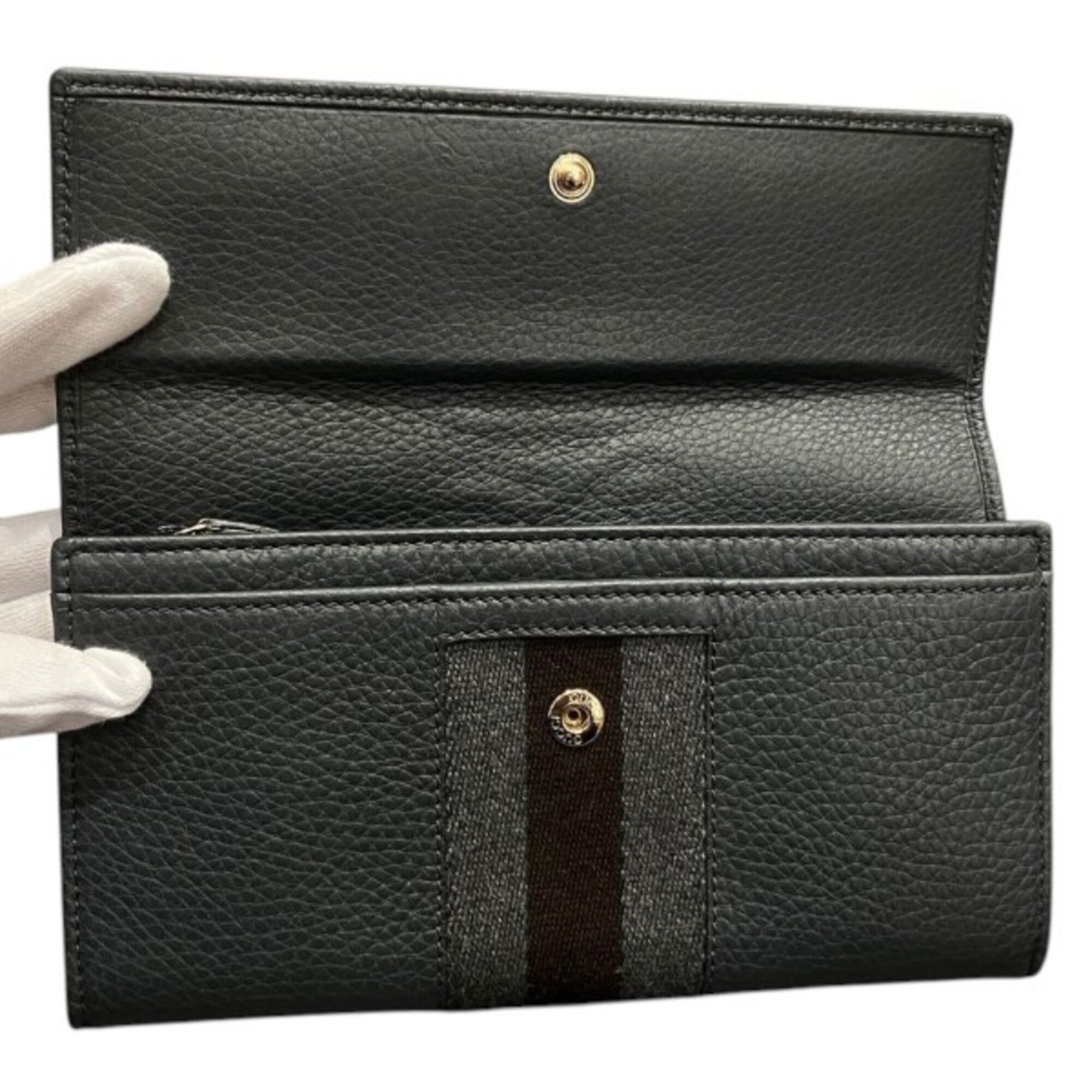 Leather Long Wallet (Bi-Fold) (Pre-Owned) - Gucci - Modalova