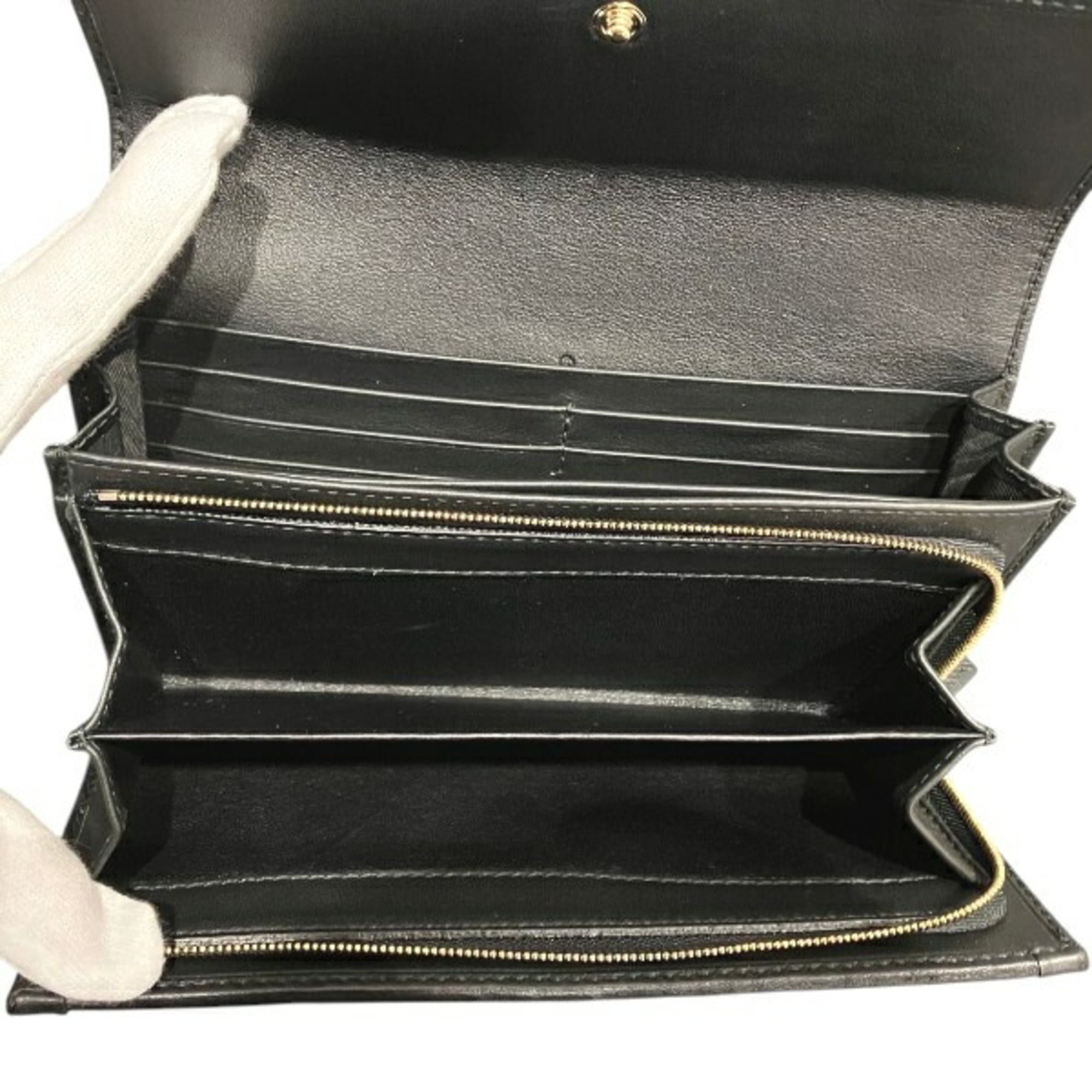 Leather Canvas Long Wallet (Bi-Fold) (Pre-Owned) - Gucci - Modalova