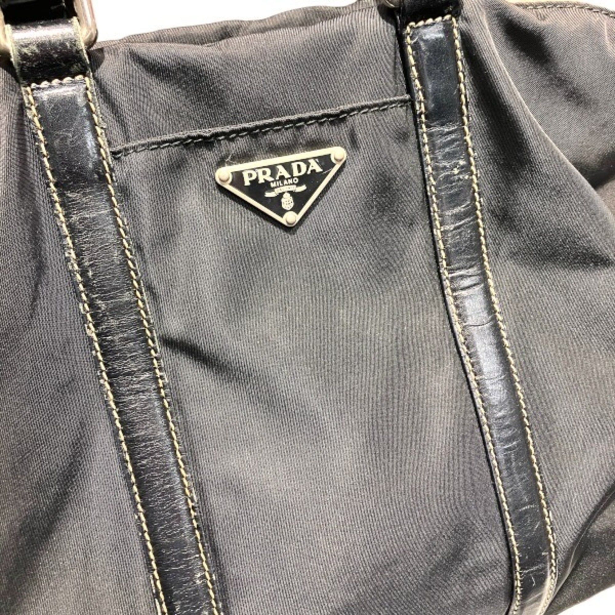Nylon Leather Handbag (Pre-Owned) - Prada - Modalova