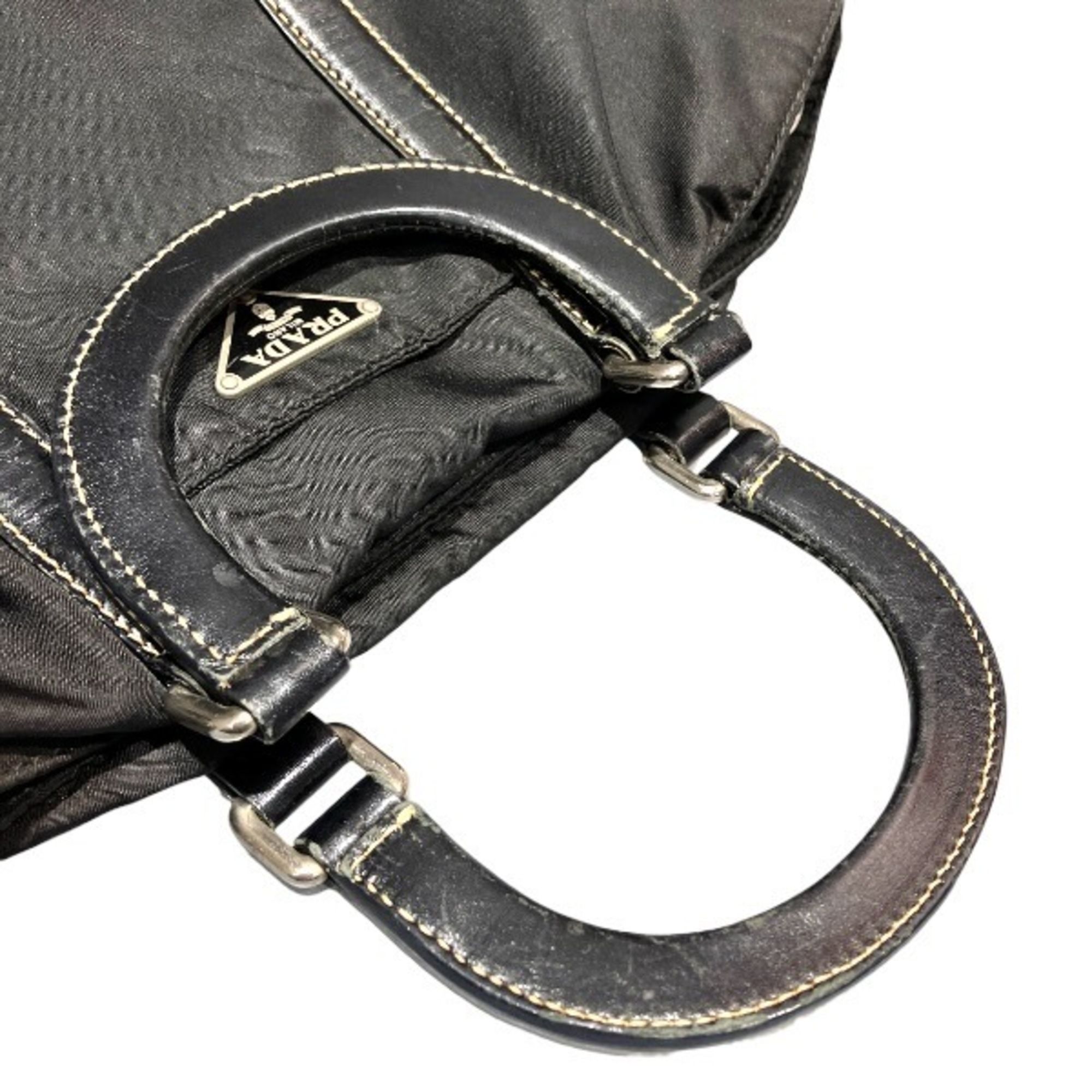 Nylon Leather Handbag (Pre-Owned) - Prada - Modalova