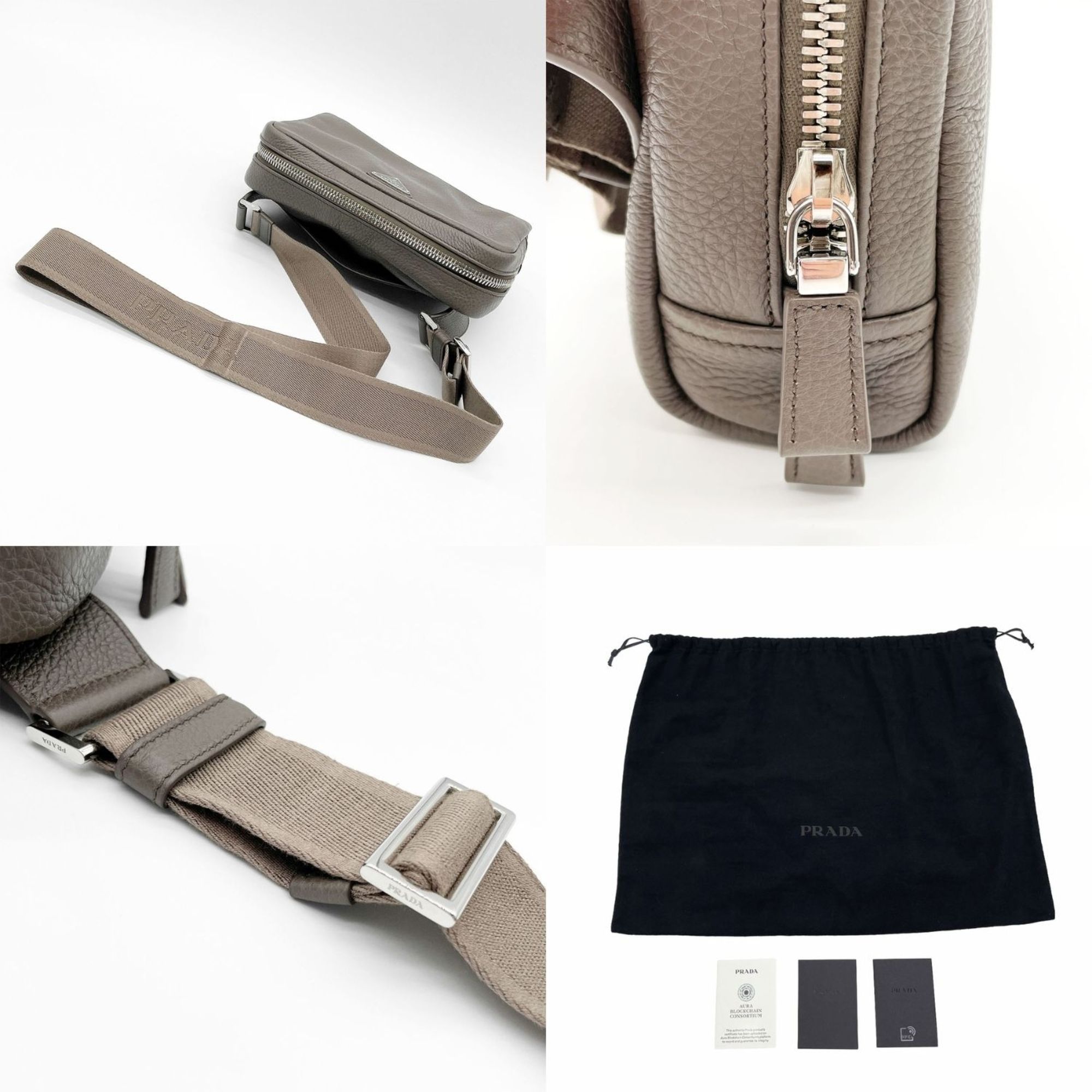 Leather Canvas Shoulder Bag Sling Bag (Pre-Owned) - Prada - Modalova