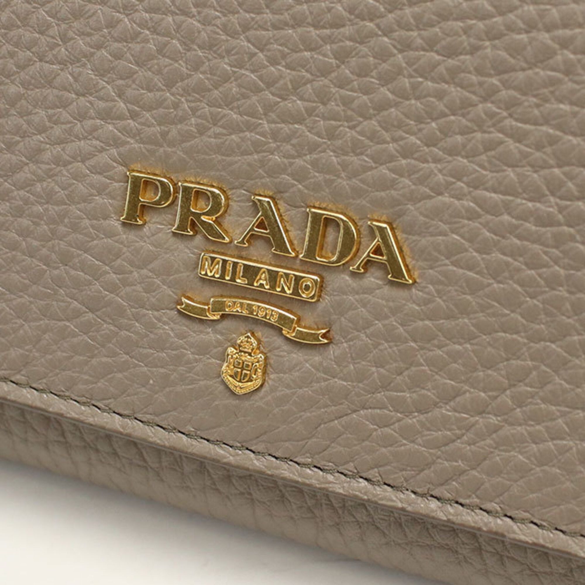 Leather Long Wallet (Bi-Fold) (Pre-Owned) - Prada - Modalova