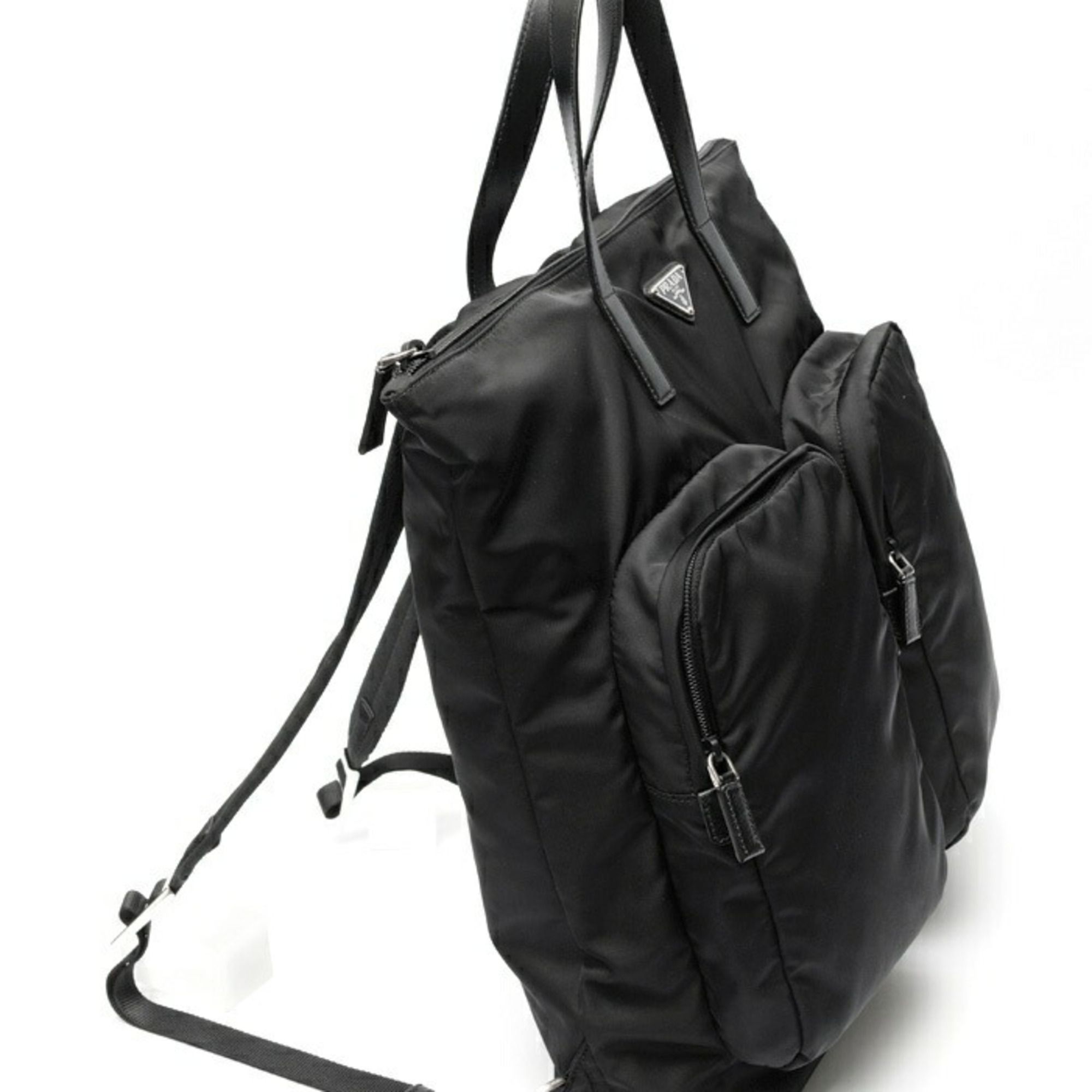 Nylon Leather Backpack (Pre-Owned) - Prada - Modalova