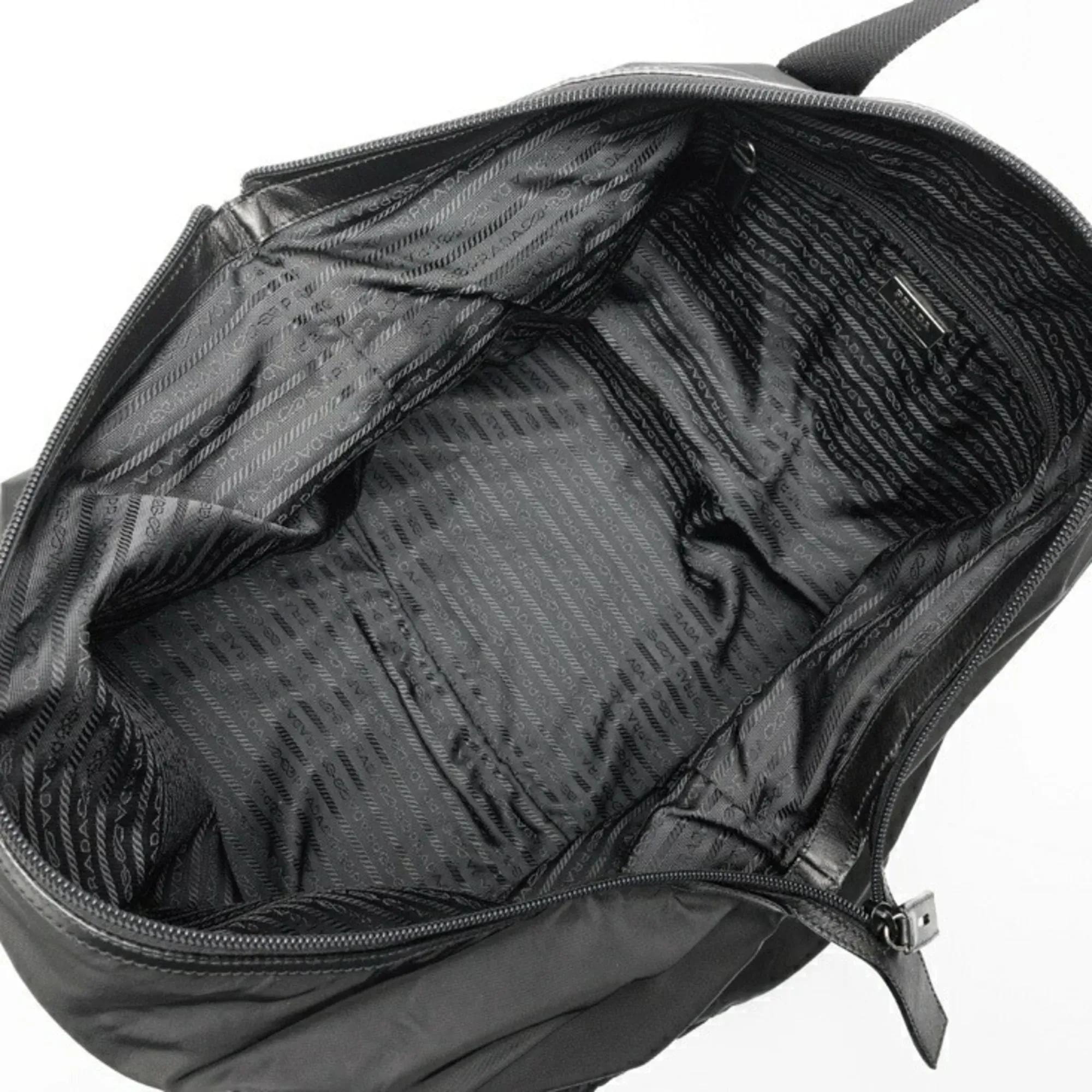 Fabric Leather Boston Bag (Pre-Owned) - Prada - Modalova