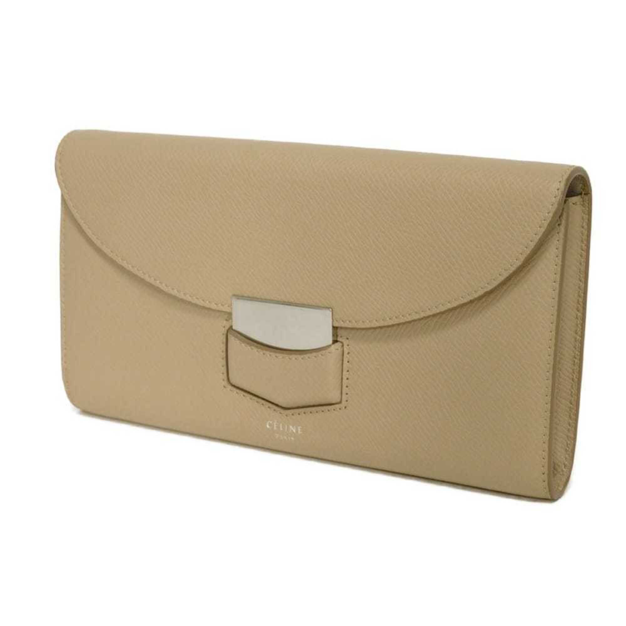 Leather Long Wallet (Bi-Fold) (Pre-Owned) - Celine - Modalova