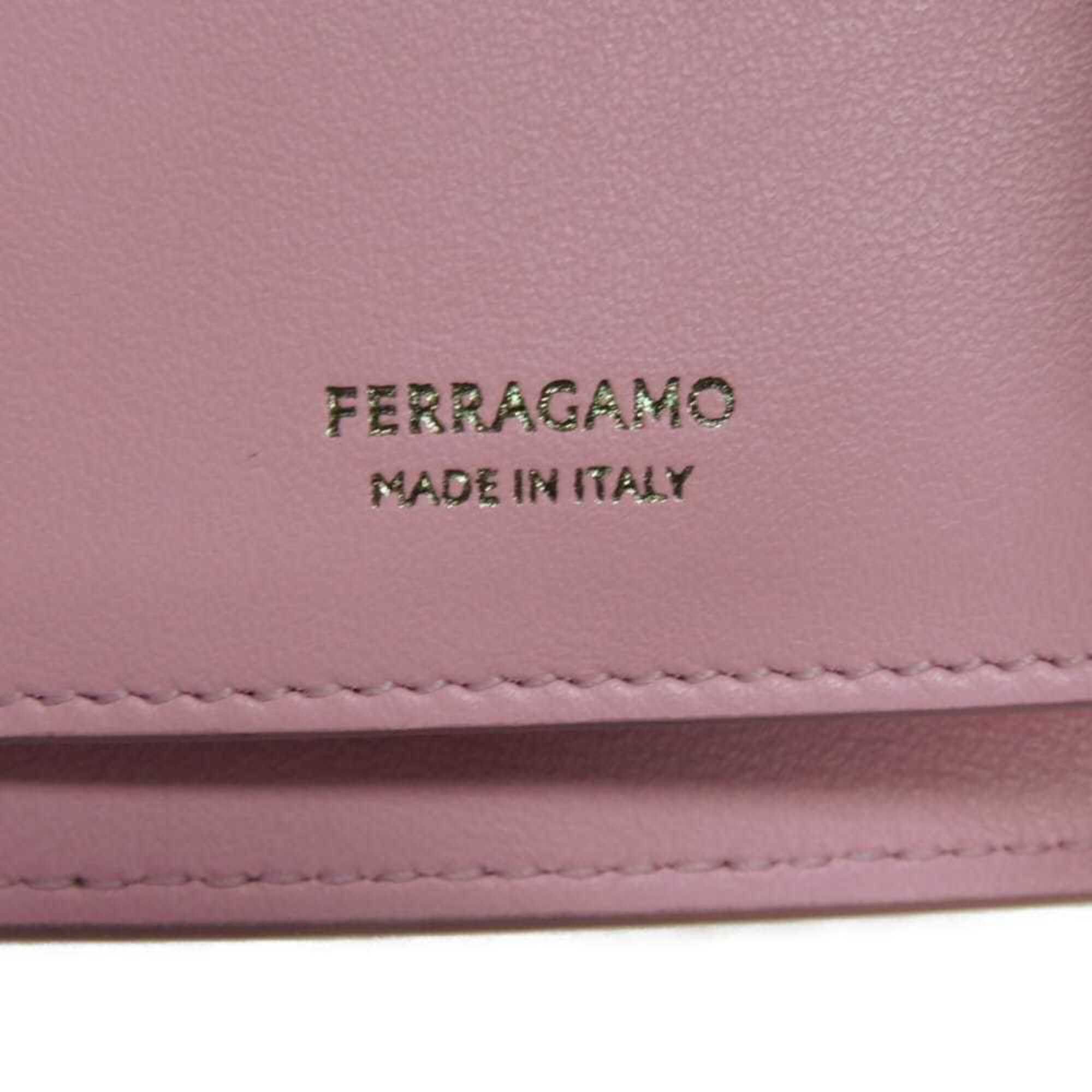 Leather Long Wallet (Tri-Fold) (Pre-Owned) - Salvatore Ferragamo - Modalova