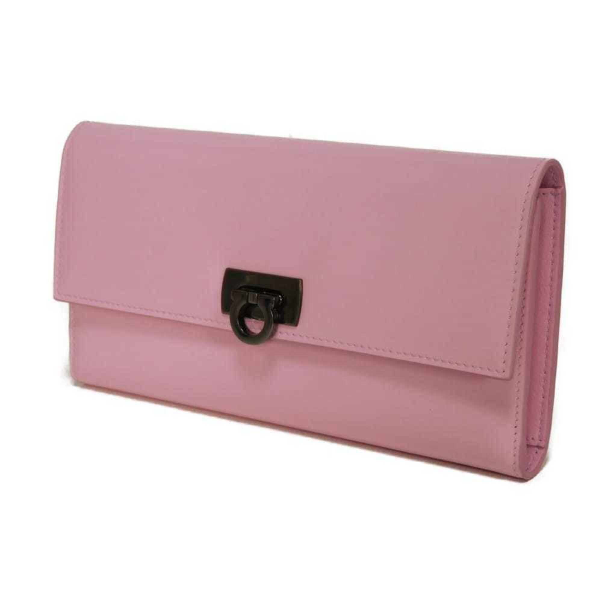 Leather Long Wallet (Tri-Fold) (Pre-Owned) - Salvatore Ferragamo - Modalova