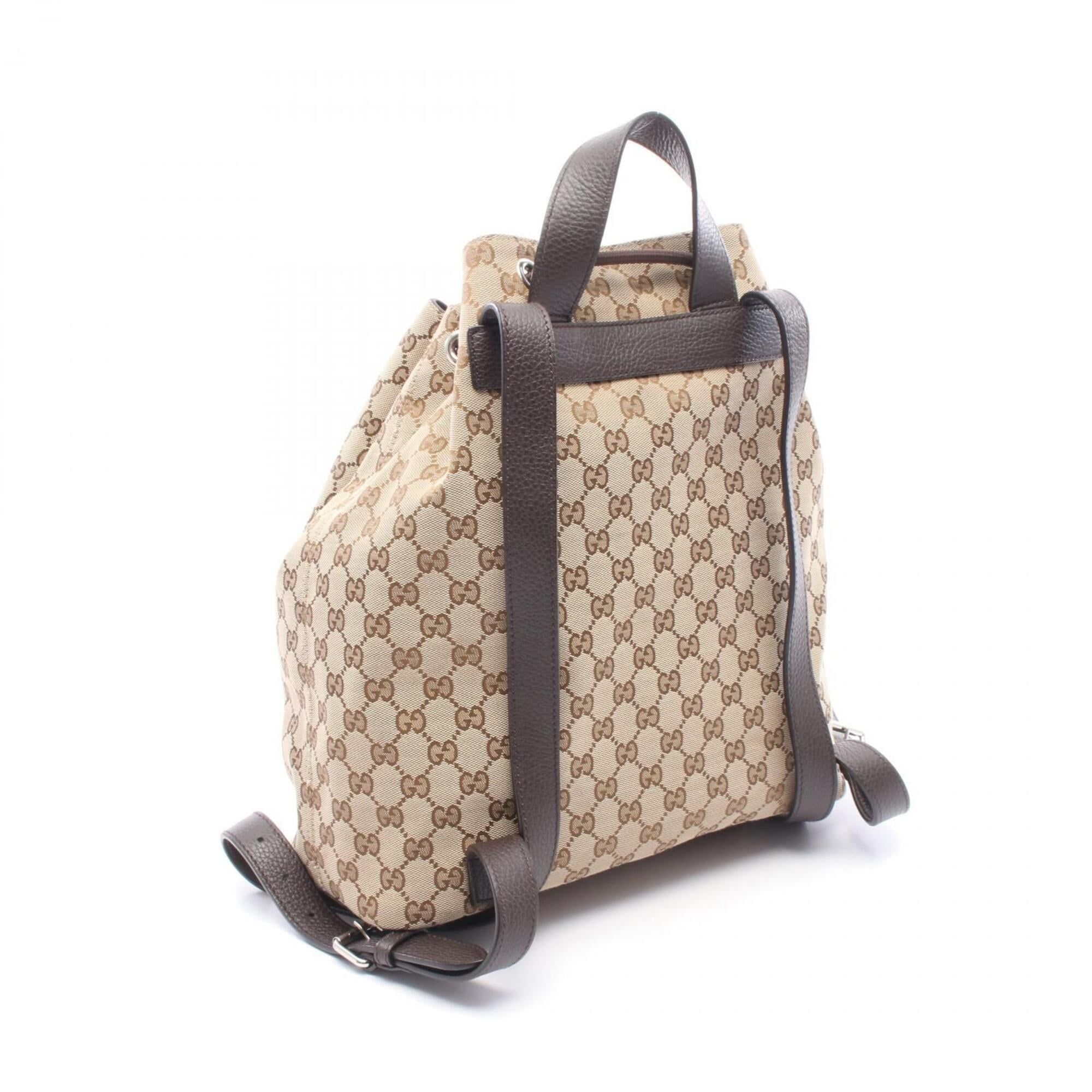 Canvas Leather Backpack Handbag (Pre-Owned) - Gucci - Modalova