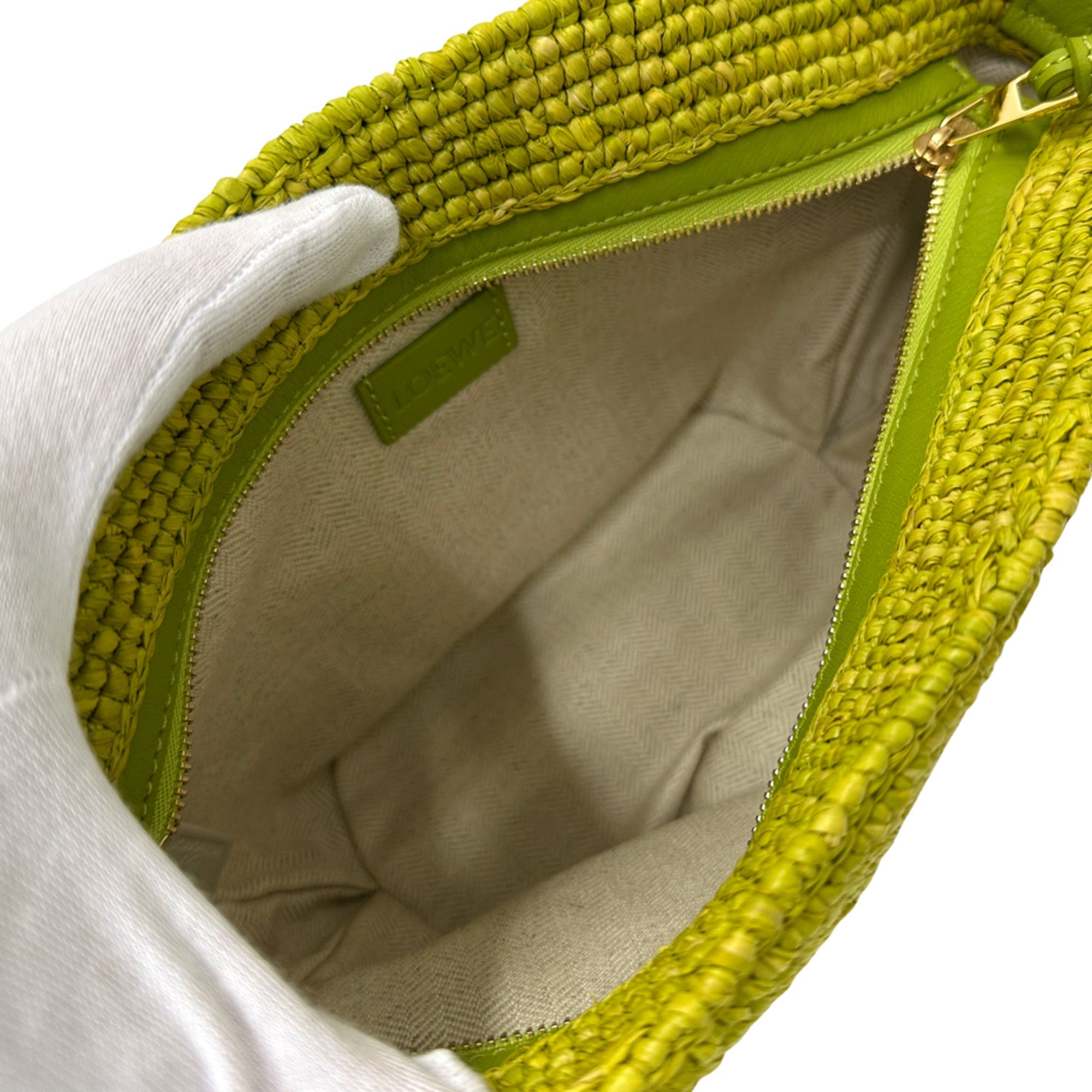 Raffia Leather Handbag Shoulder Bag (Pre-Owned) - Loewe - Modalova