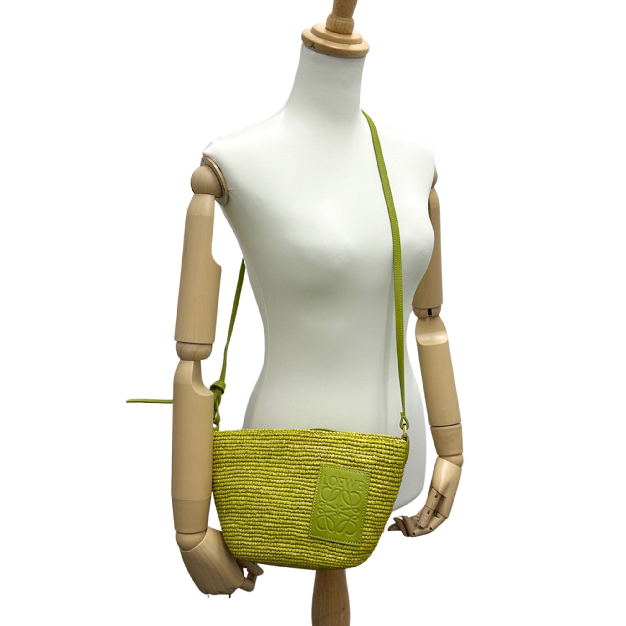 Raffia Leather Handbag Shoulder Bag (Pre-Owned) - Loewe - Modalova
