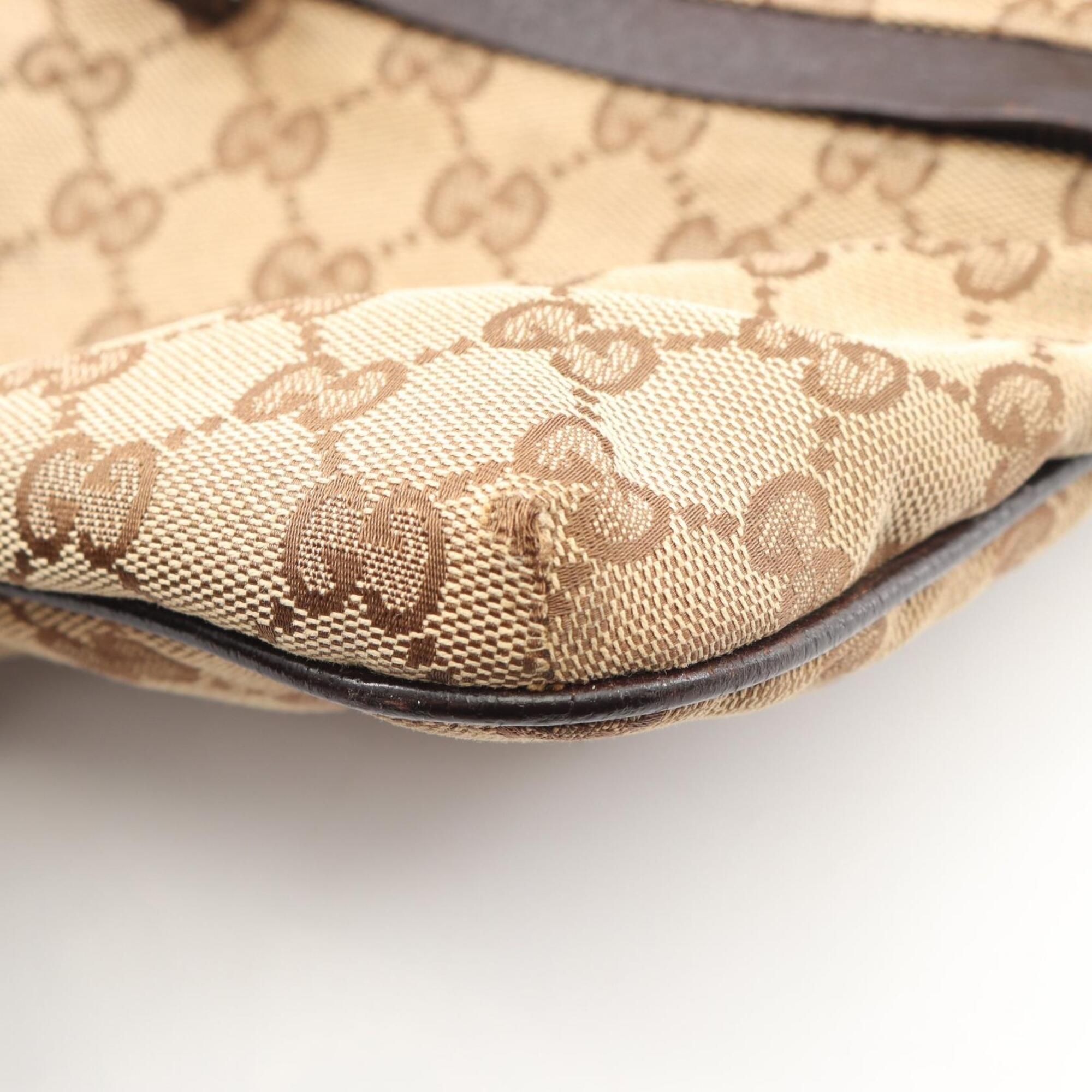 Canvas Leather Handbag Shoulder Bag (Pre-Owned) - Gucci - Modalova