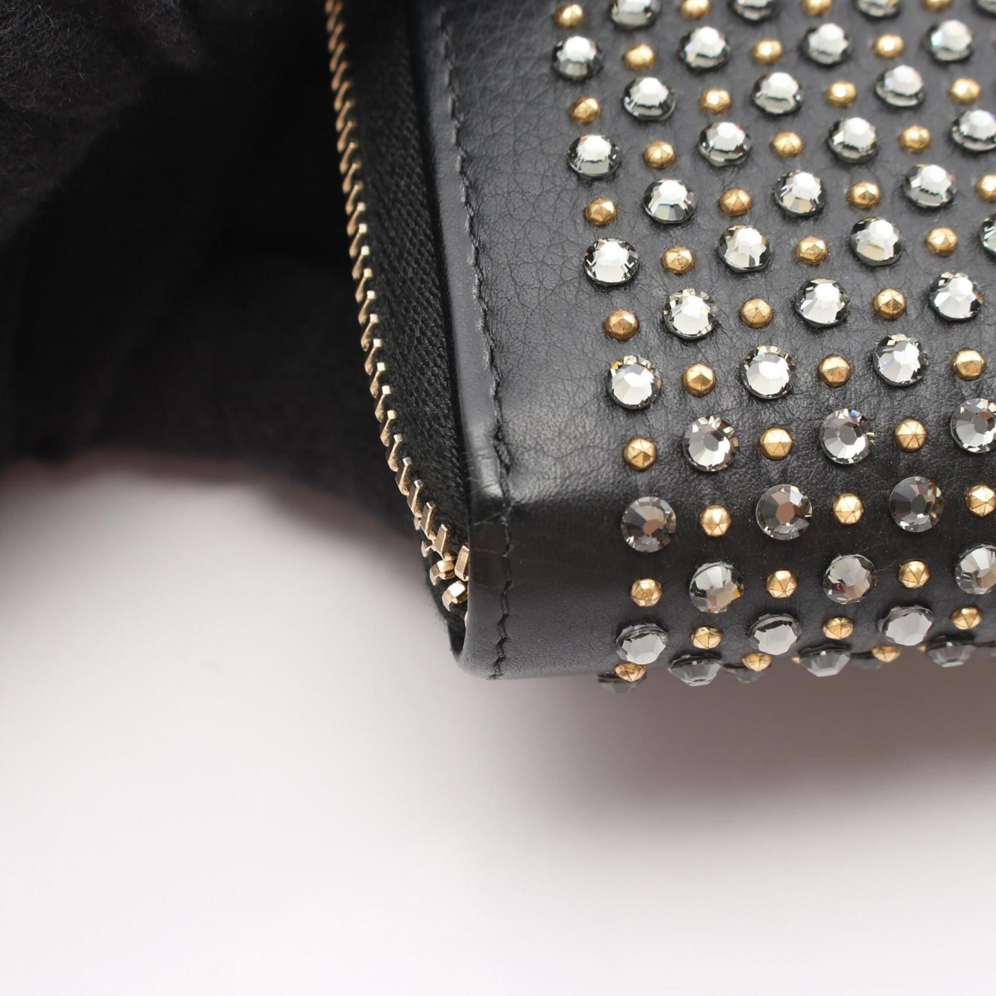 Leather Rhinestone Long Wallet (Bi-Fold) (Pre-Owned) - Chanel - Modalova