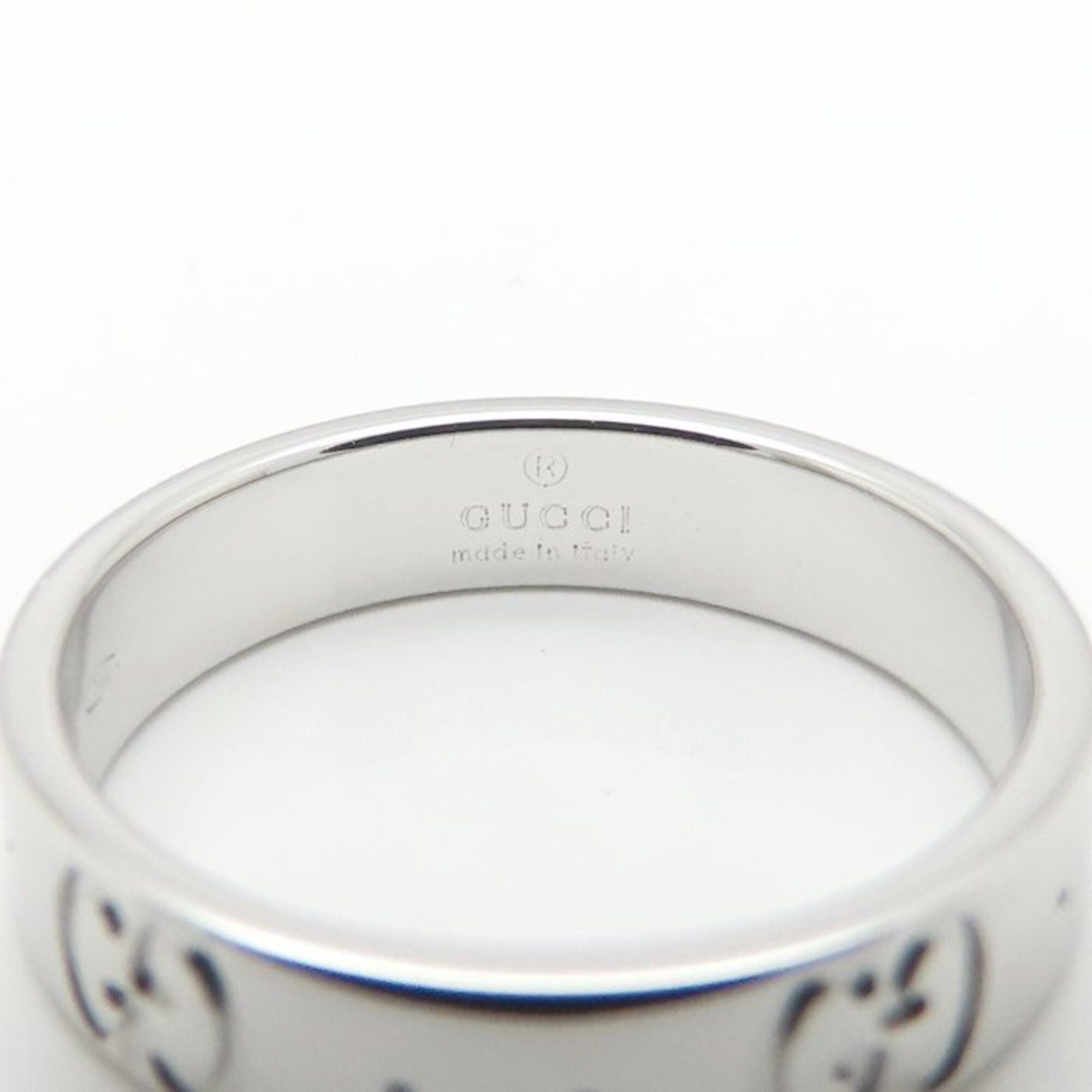 Icon White Gold (18K) Band Ring (Pre-Owned) - Gucci - Modalova