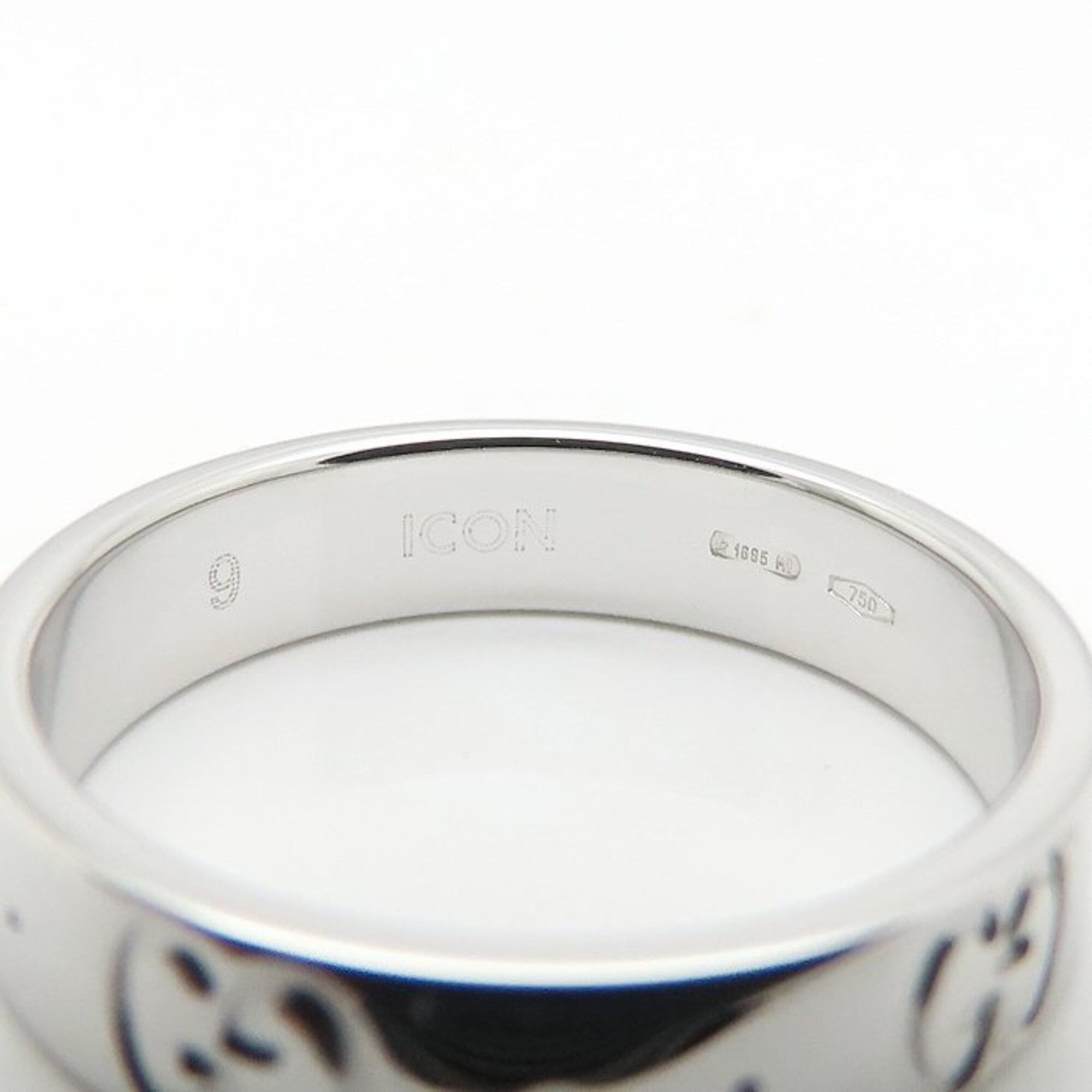 Icon White Gold (18K) Band Ring (Pre-Owned) - Gucci - Modalova