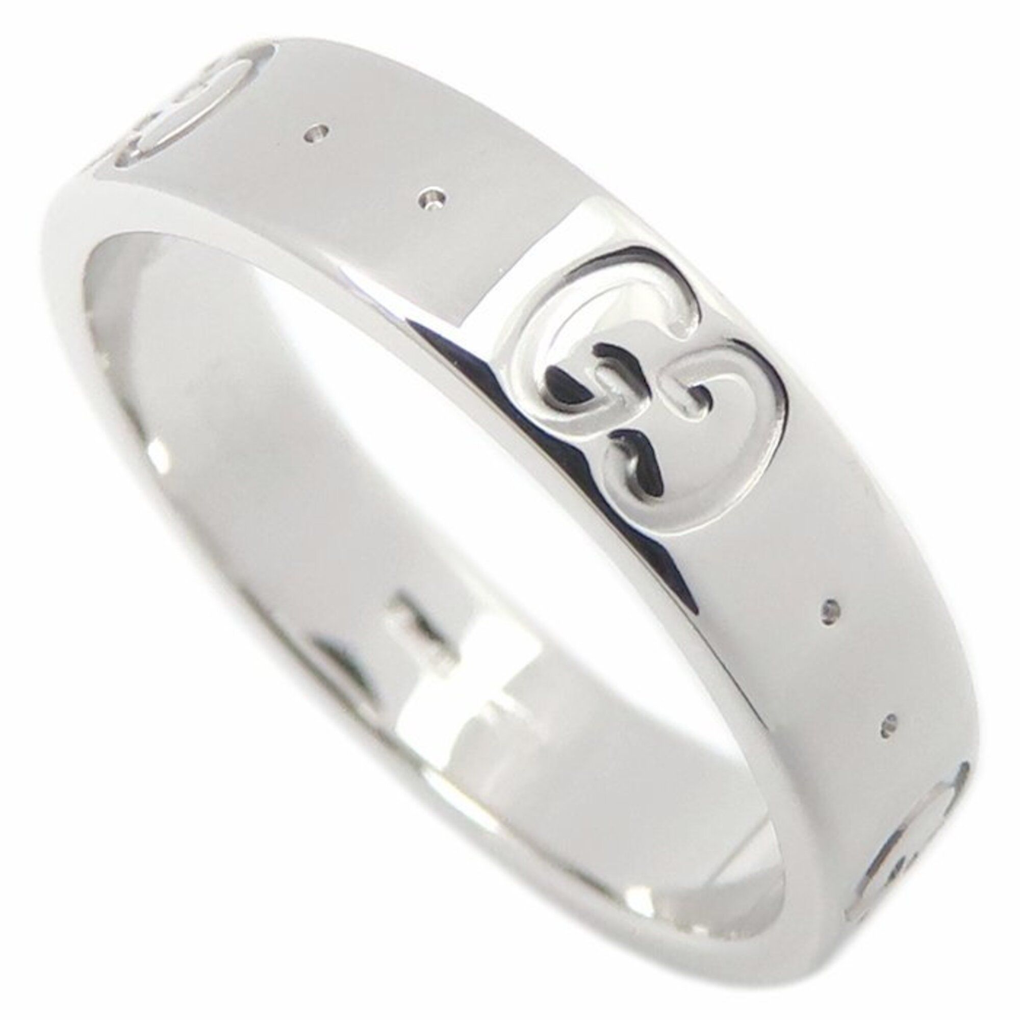 Icon White Gold (18K) Band Ring (Pre-Owned) - Gucci - Modalova