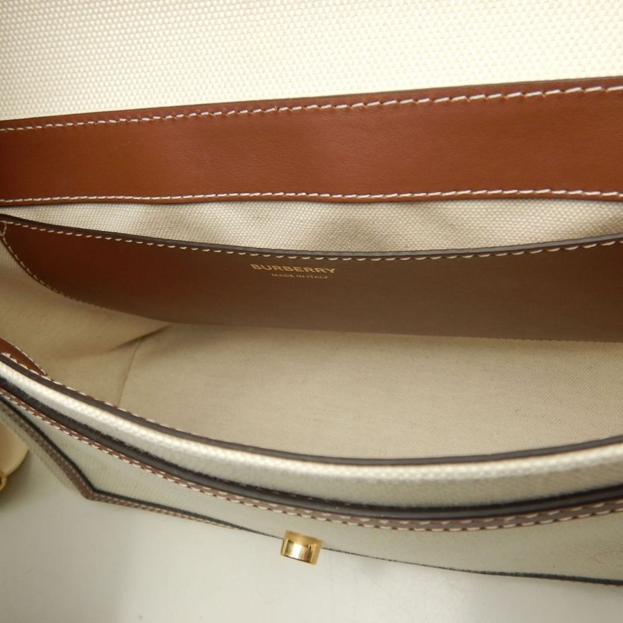 Canvas Leather Shoulder Bag (Pre-Owned) - Burberry - Modalova