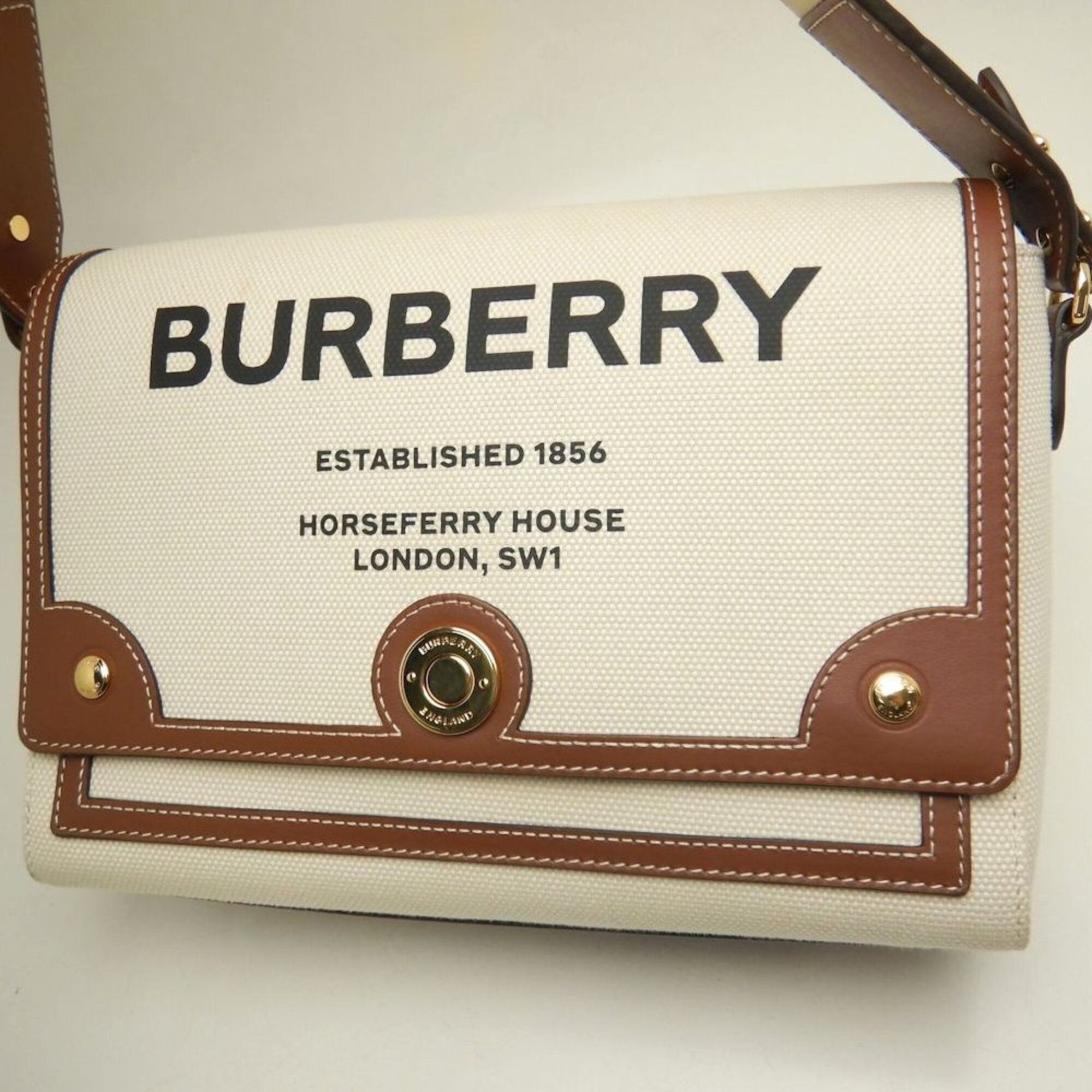 Canvas Leather Shoulder Bag (Pre-Owned) - Burberry - Modalova