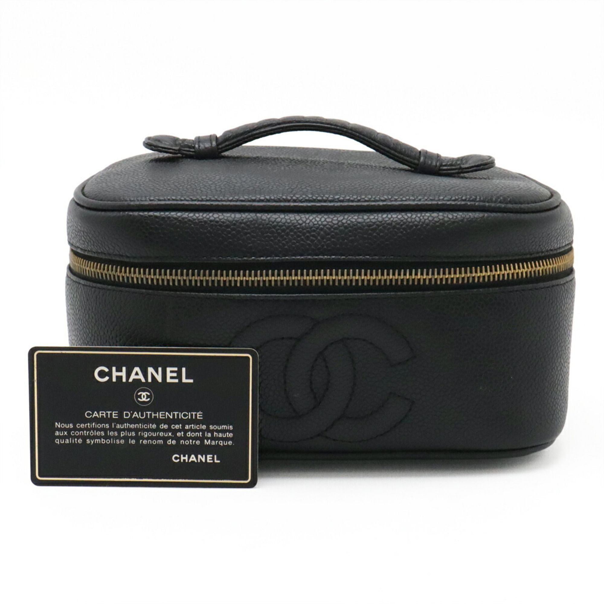 Grained Calfskin Handbag Pouch Vanity Bag (Pre-Owned) - Chanel - Modalova