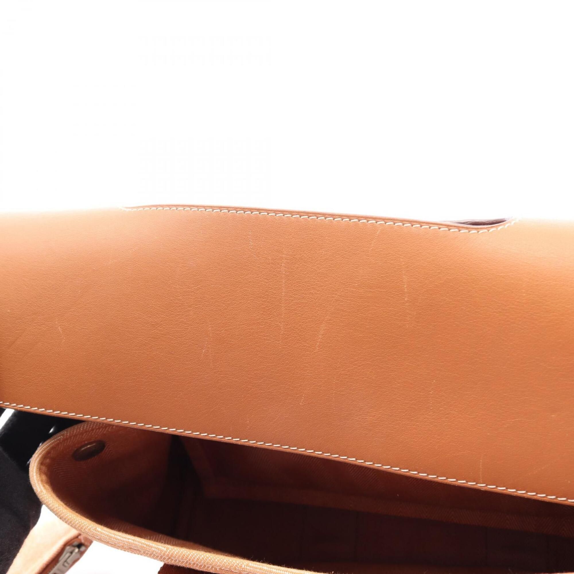 Toile Chevron Swift Leather Handbag (Pre-Owned) - Hermes - Modalova