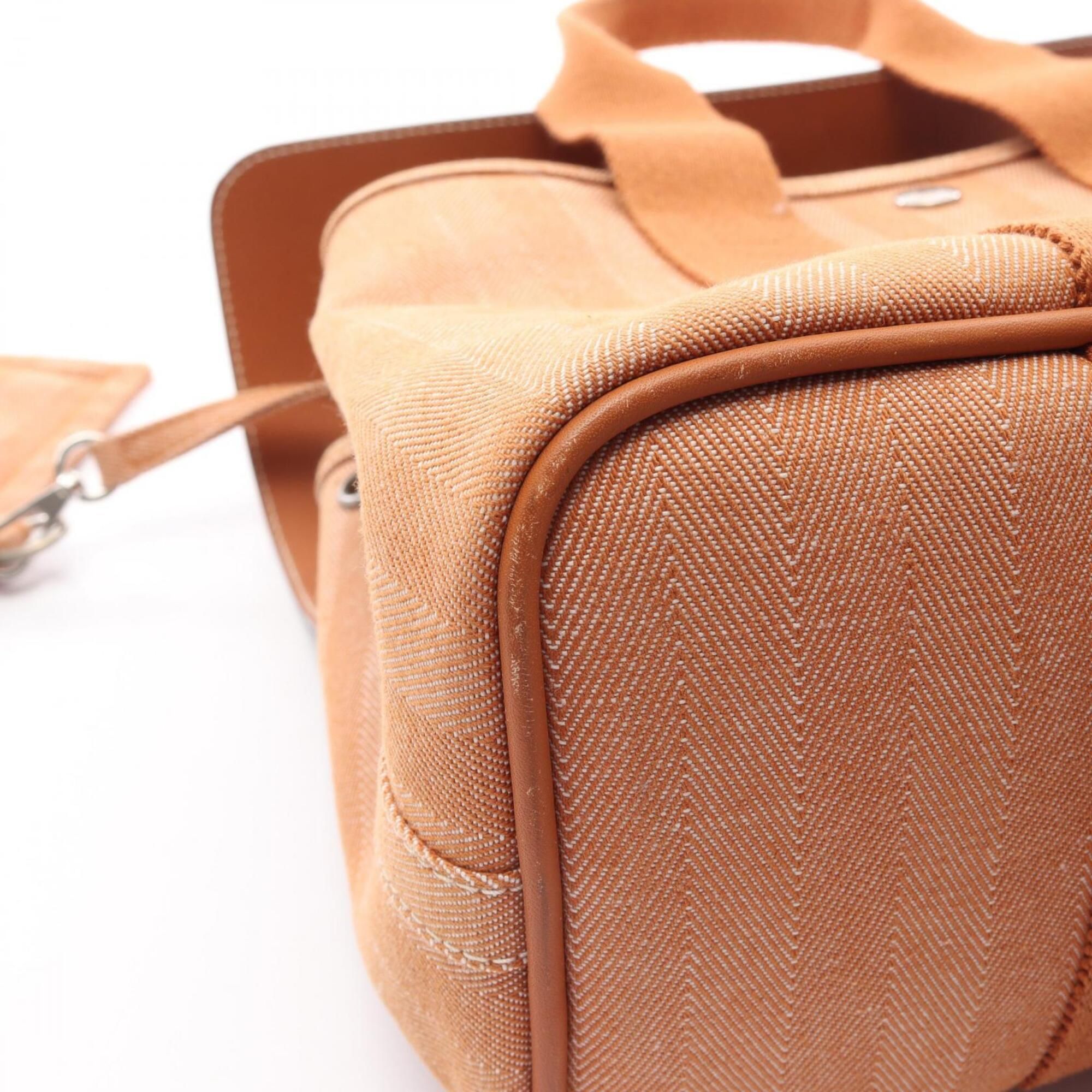 Toile Chevron Swift Leather Handbag (Pre-Owned) - Hermes - Modalova