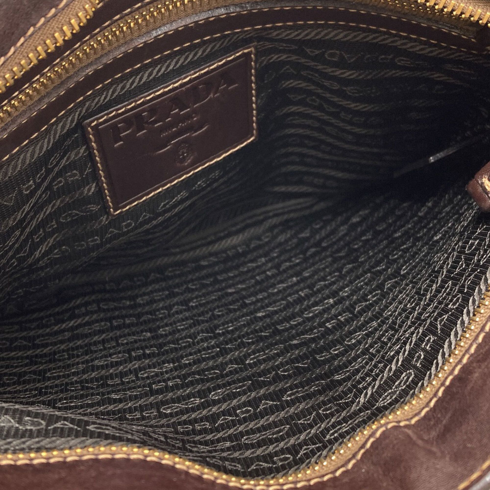 Canvas Leather Shoulder Bag (Pre-Owned) - Prada - Modalova
