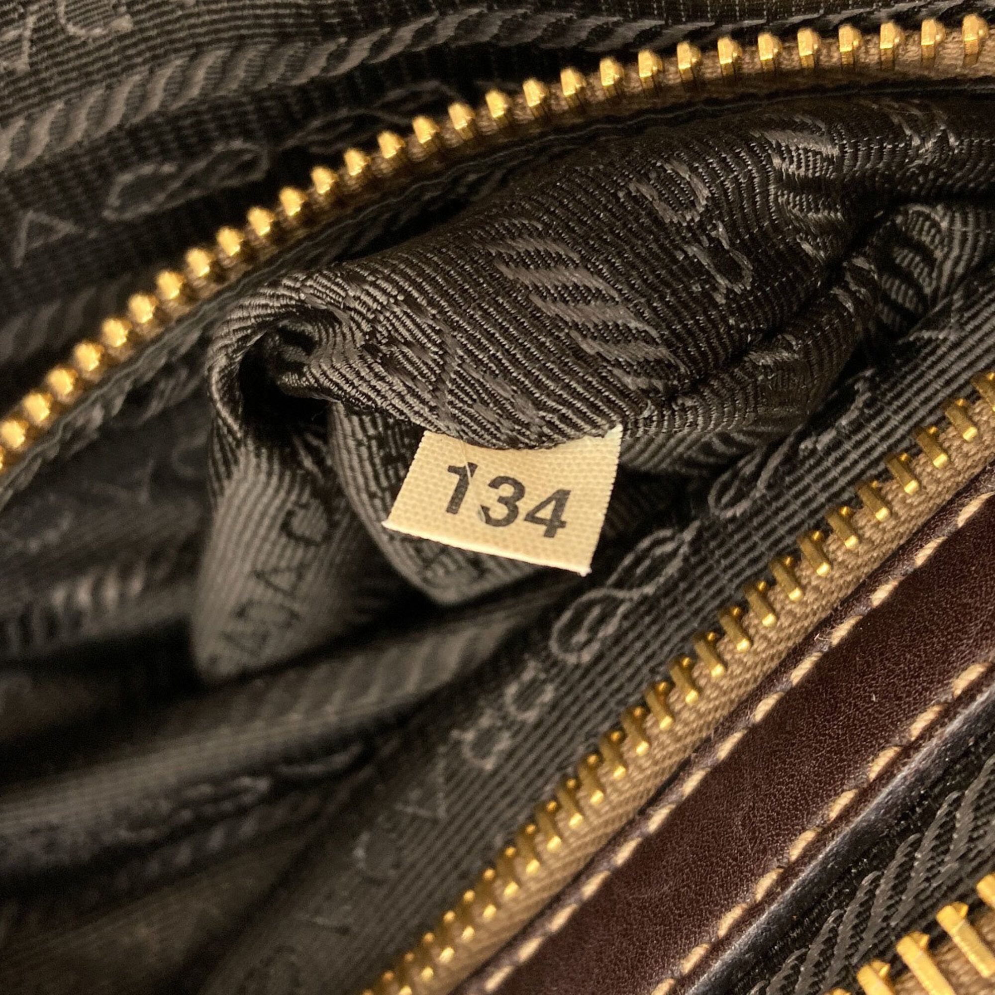 Canvas Leather Shoulder Bag (Pre-Owned) - Prada - Modalova