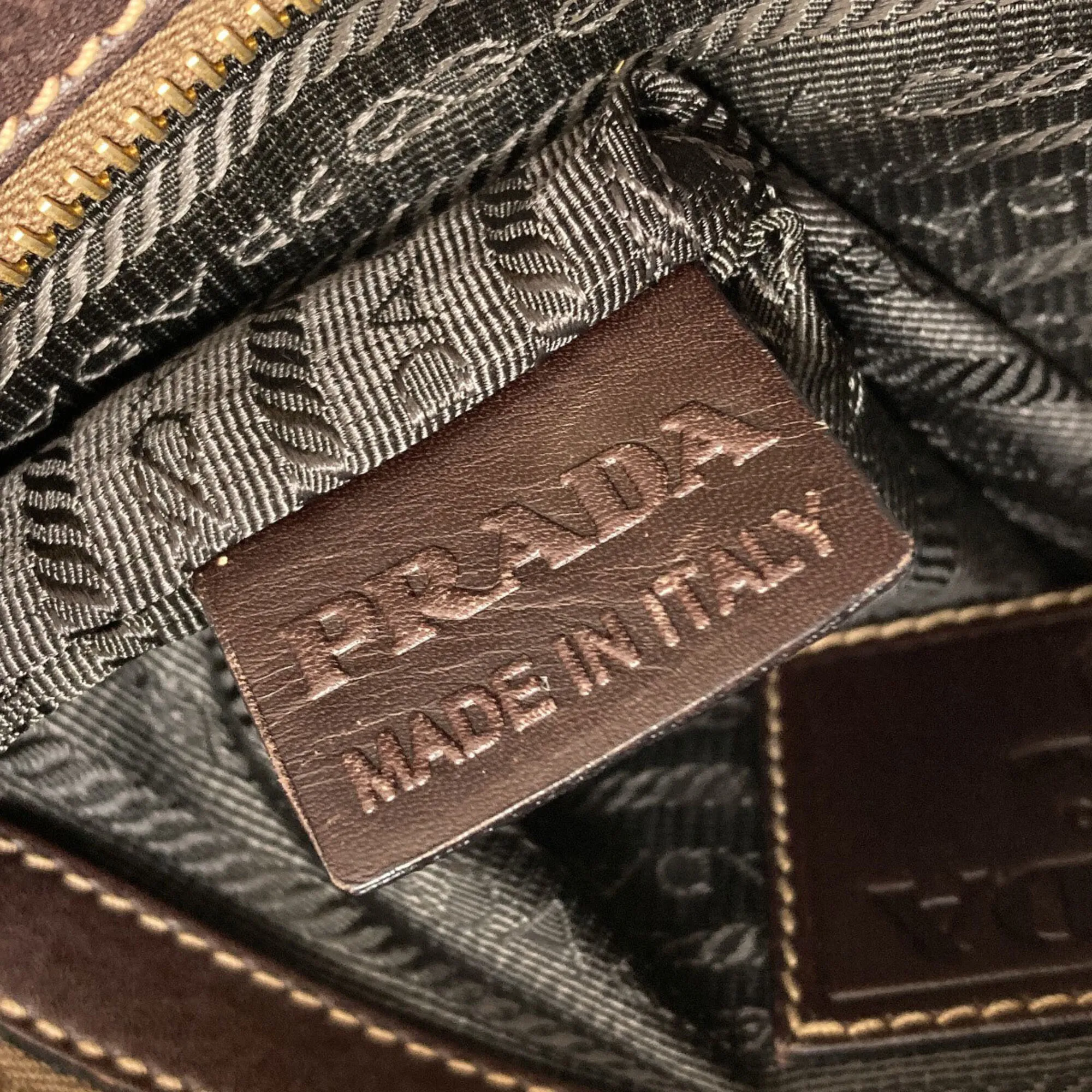 Canvas Leather Shoulder Bag (Pre-Owned) - Prada - Modalova