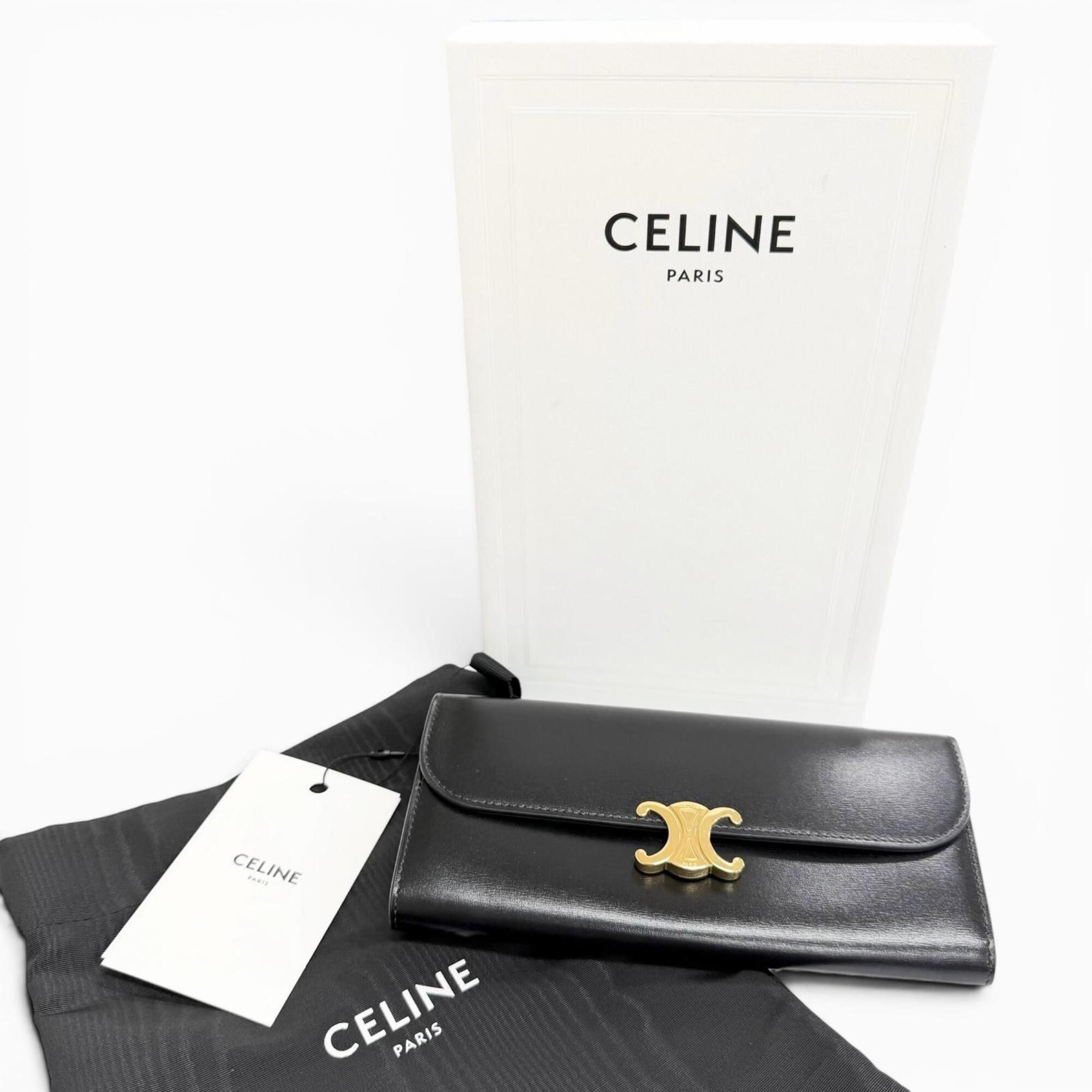 Leather Long Wallet (Bi-Fold) (Pre-Owned) - Celine - Modalova
