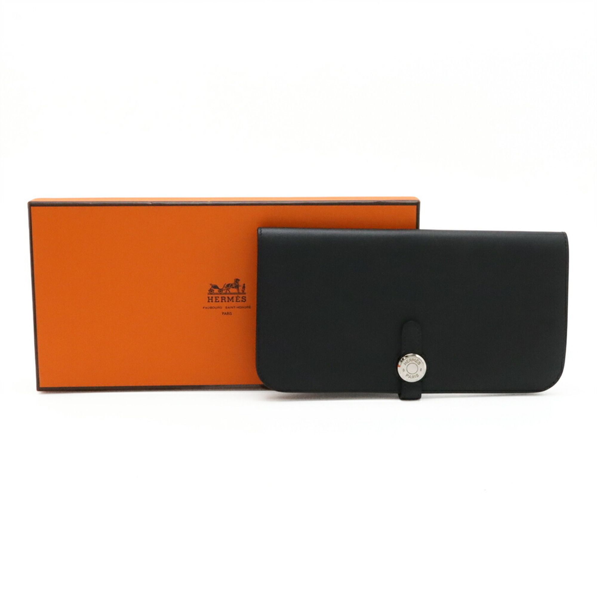 Swift Leather Long Wallet (Bi-Fold) (Pre-Owned) - Hermes - Modalova