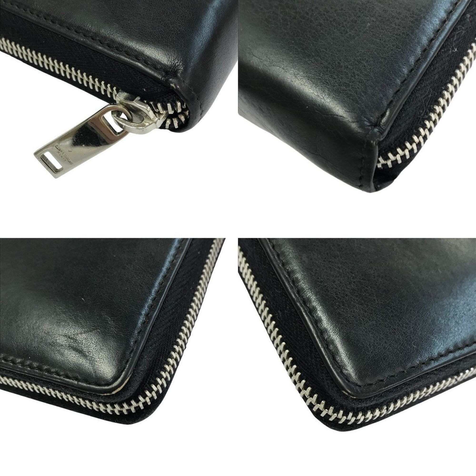 Leather Long Wallet (Bi-Fold) (Pre-Owned) - Saint Laurent - Modalova