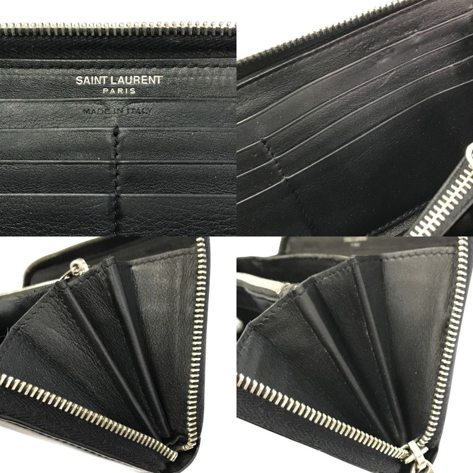 Leather Long Wallet (Bi-Fold) (Pre-Owned) - Saint Laurent - Modalova