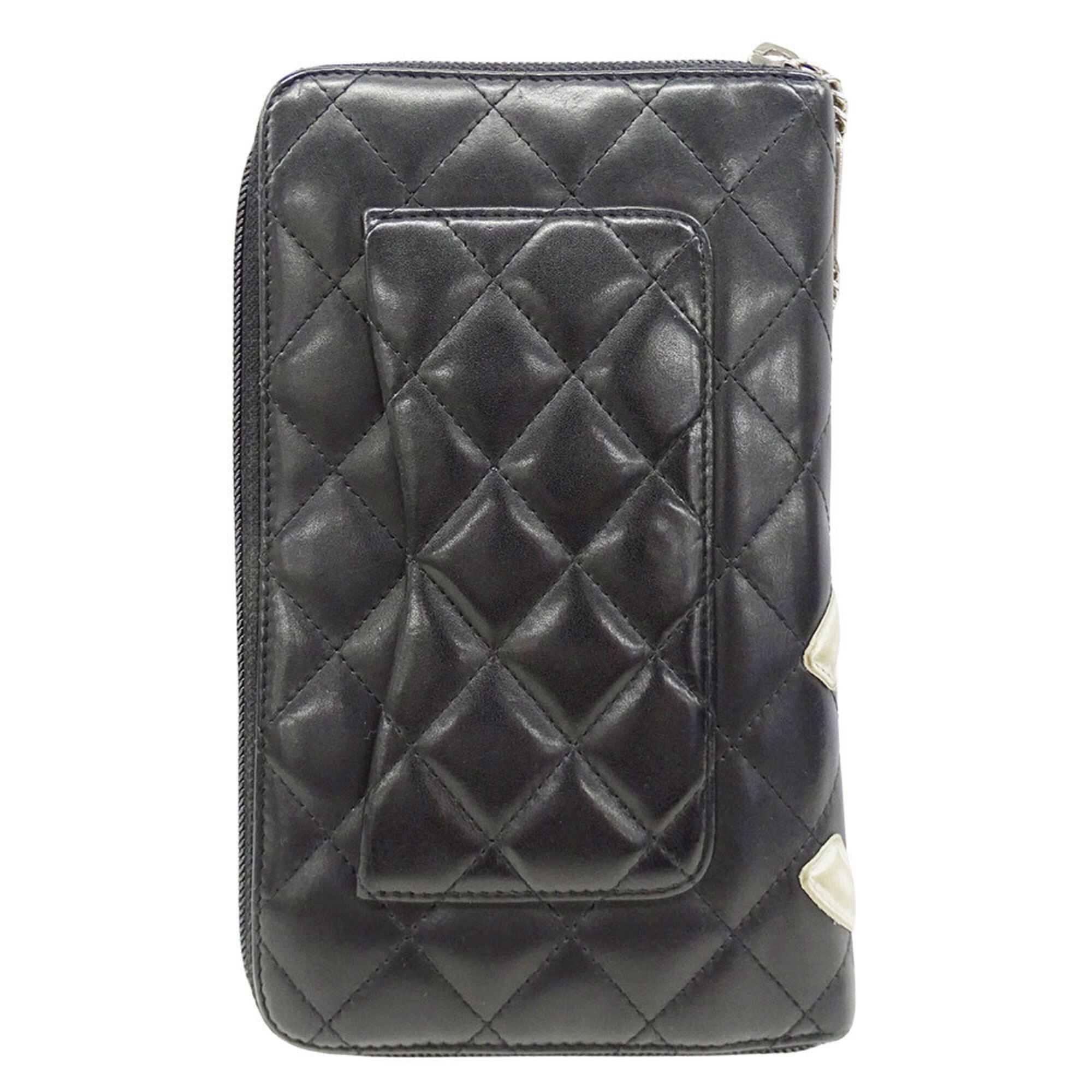 Cambon Leather Long Wallet (Bi-Fold) (Pre-Owned) - Chanel - Modalova