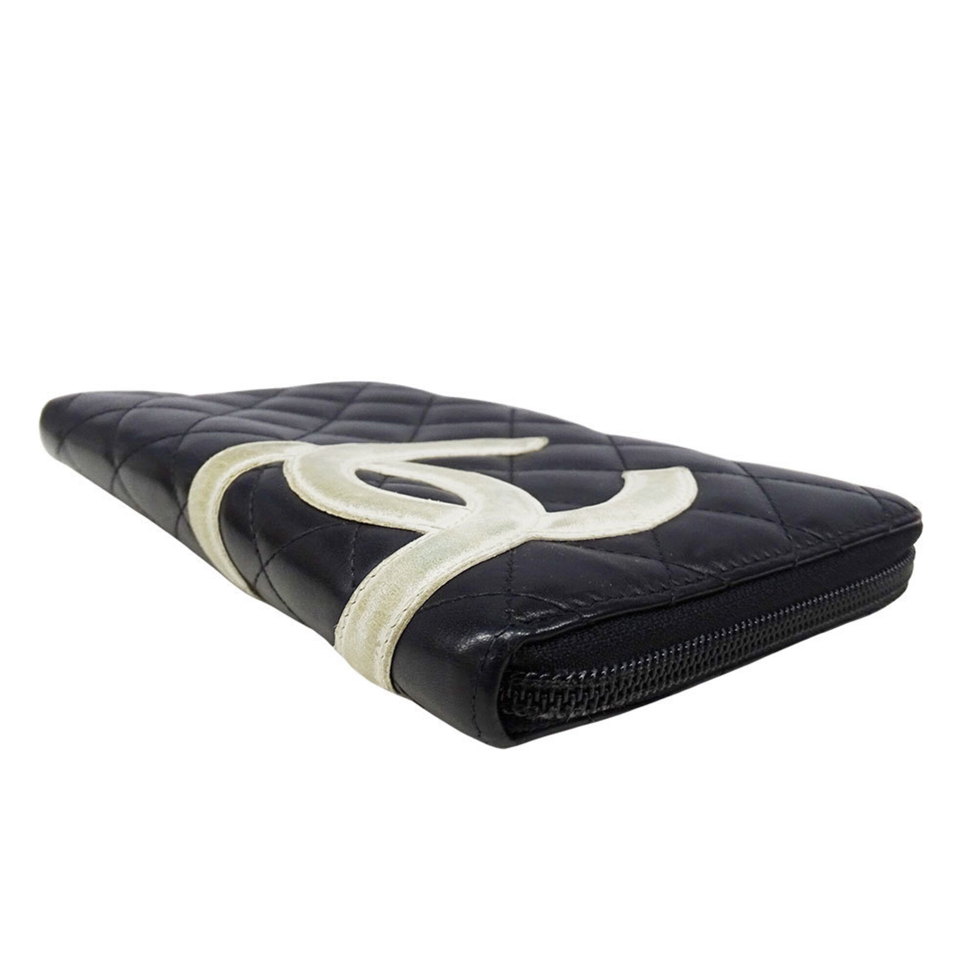 Cambon Leather Long Wallet (Bi-Fold) (Pre-Owned) - Chanel - Modalova